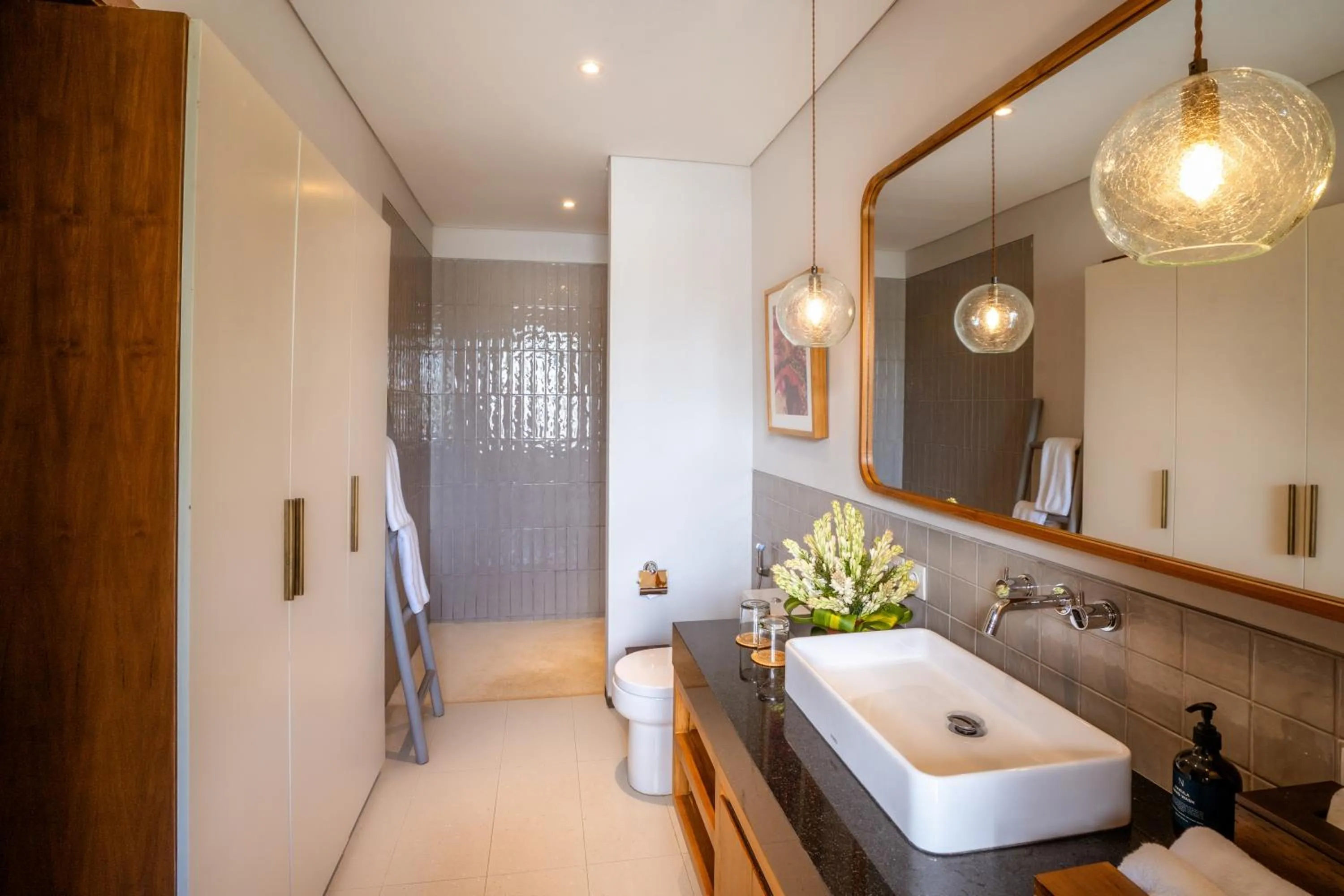 Bathroom, Bed in Bumbak Park Villas By Nakula