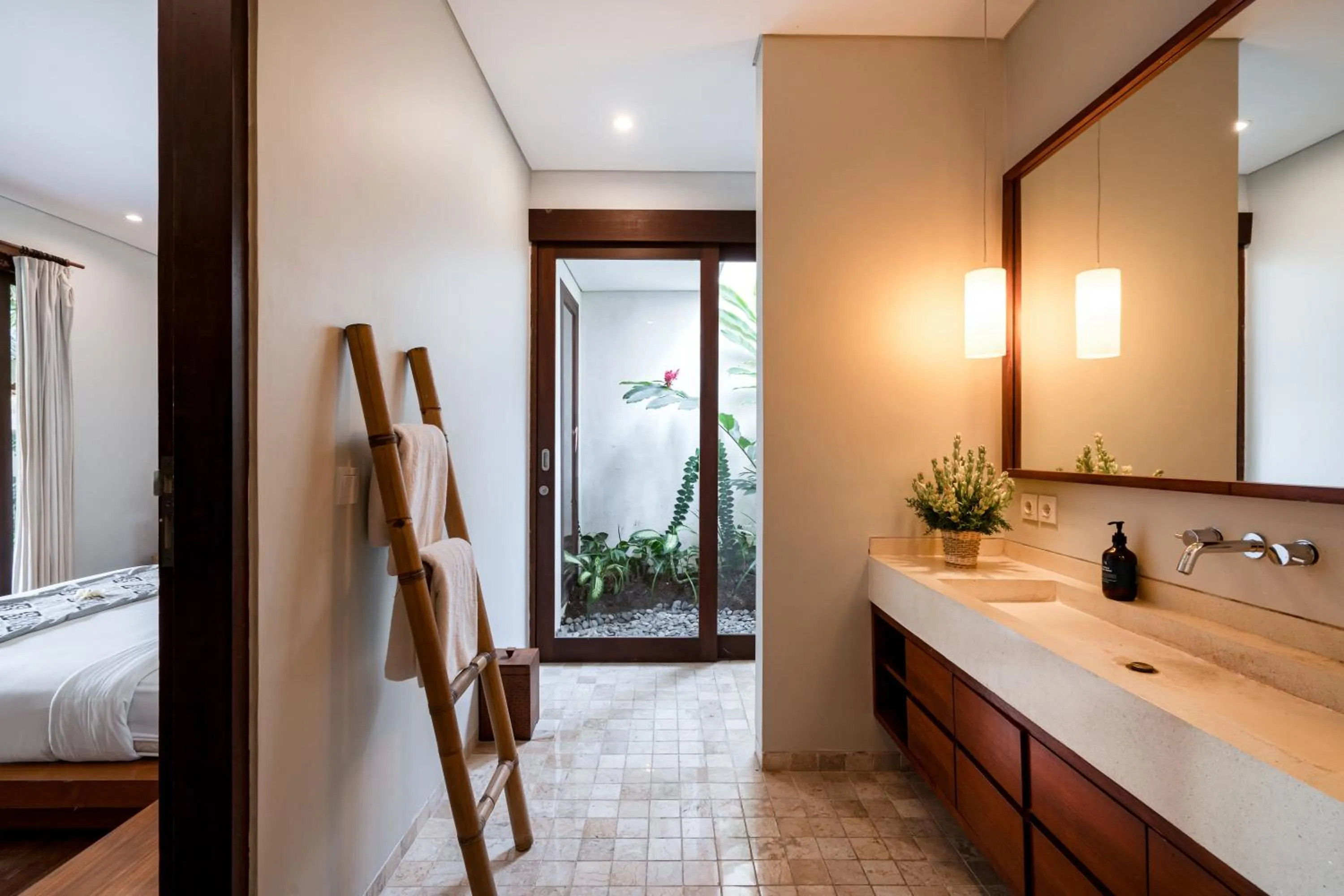 Bathroom, Bed in Bumbak Park Villas By Nakula