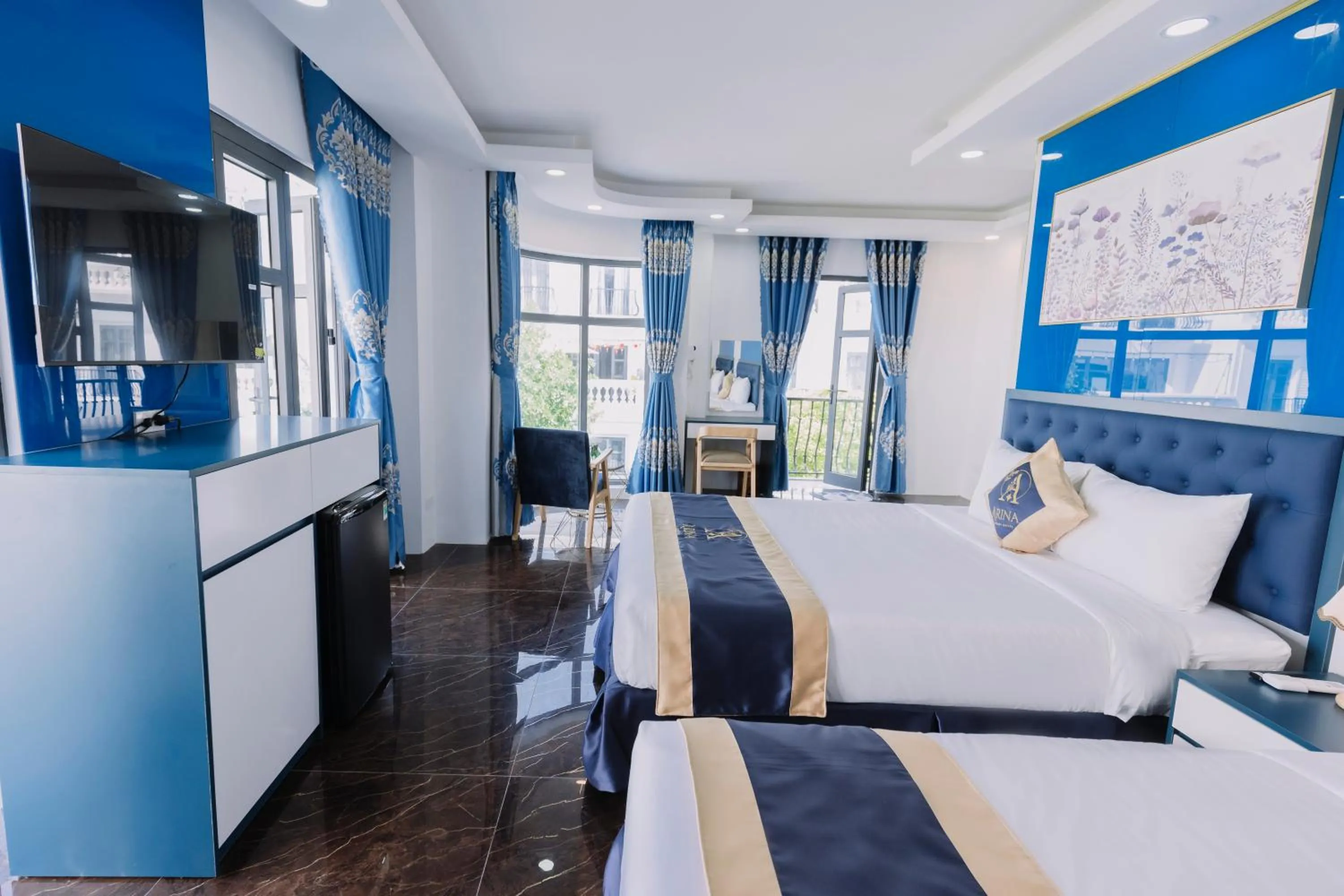 Communal lounge/ TV room, Bed in Arina Luxury Hotel - Vincom Tay Ninh