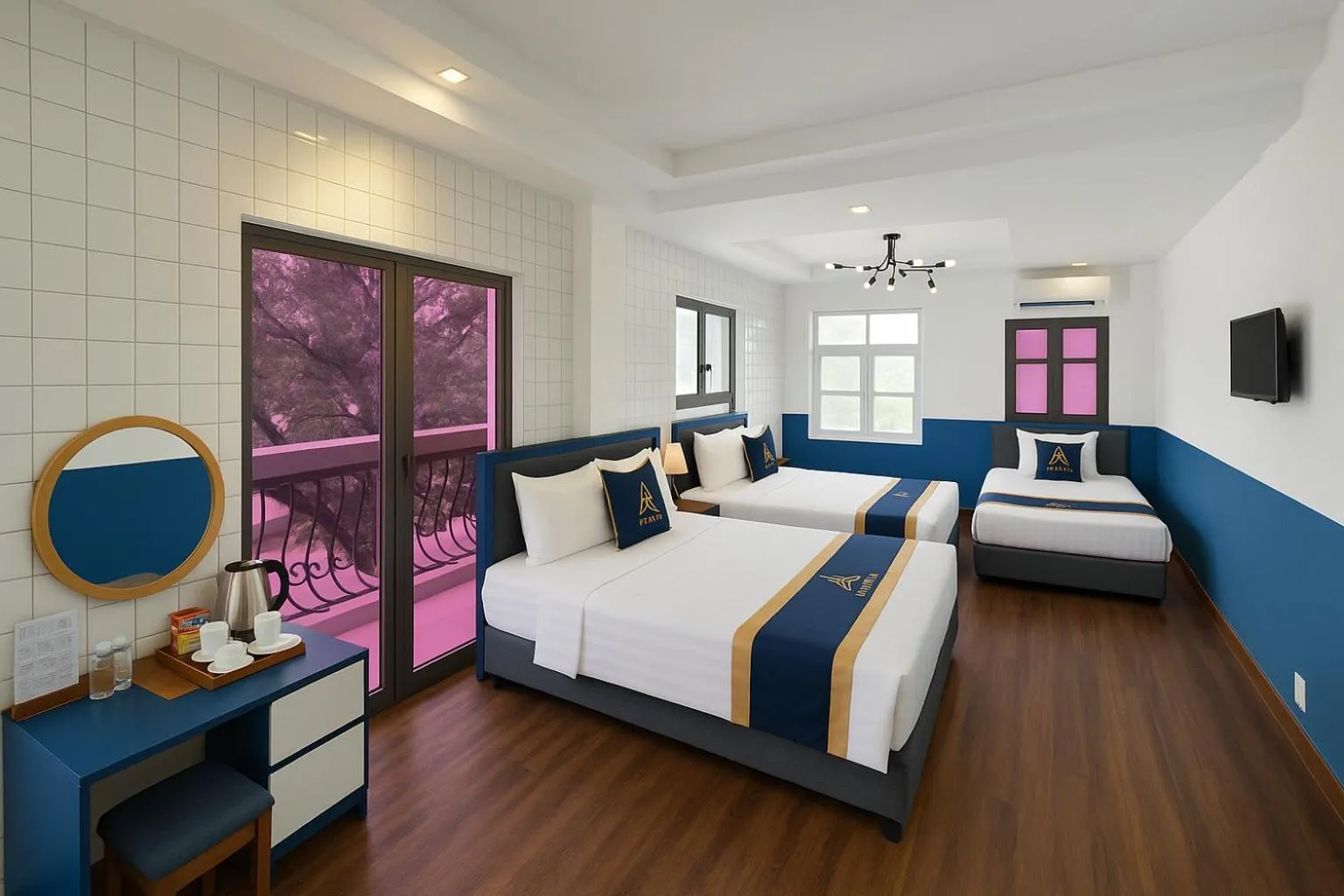 TV and multimedia, Bed in Arina Luxury Hotel - Vincom Tay Ninh