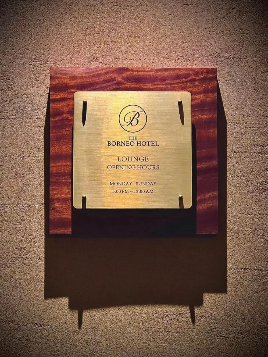 Text overlay in The Borneo Hotel
