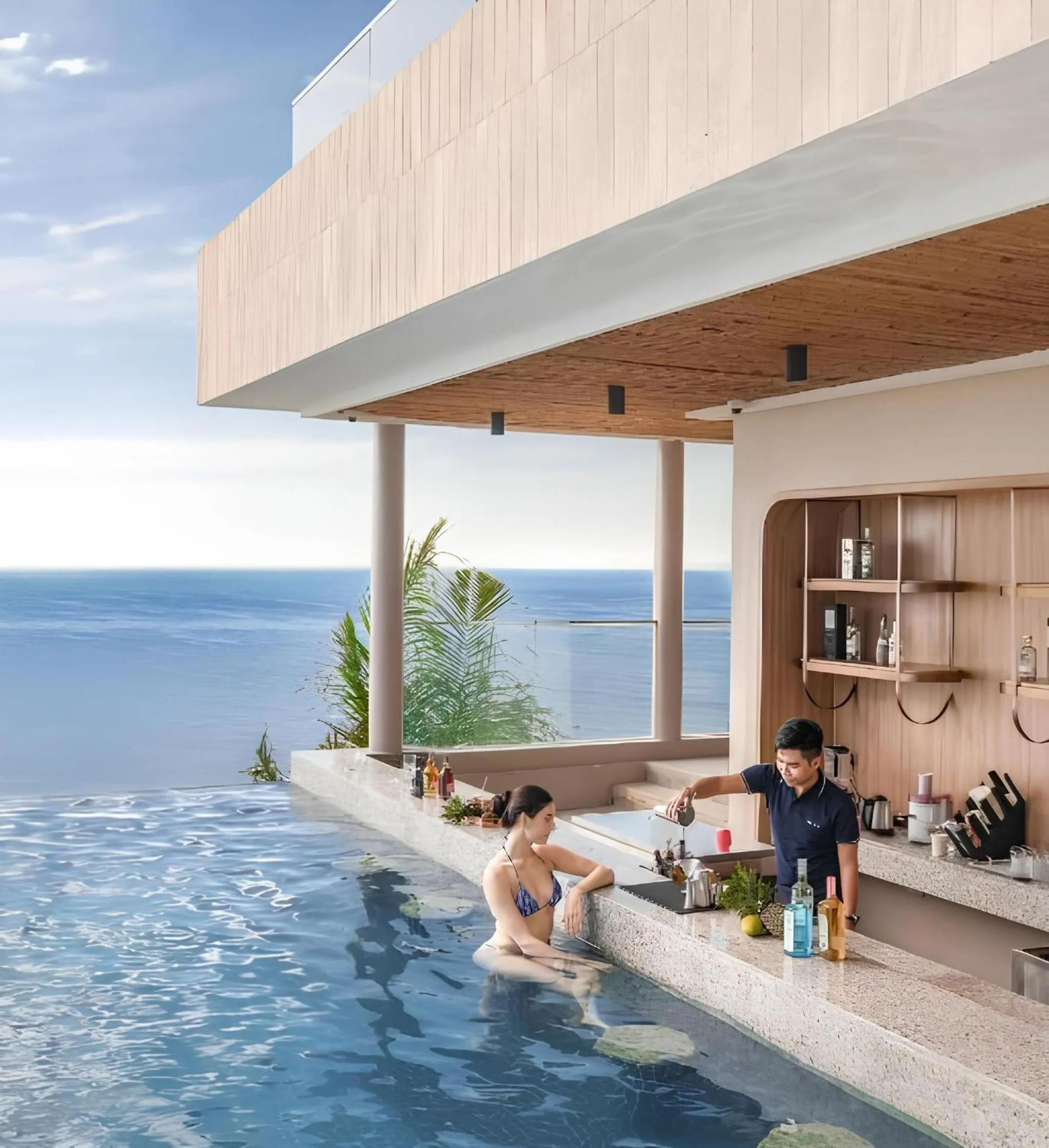 Lounge or bar in Mandala Pearl Azure Retreat