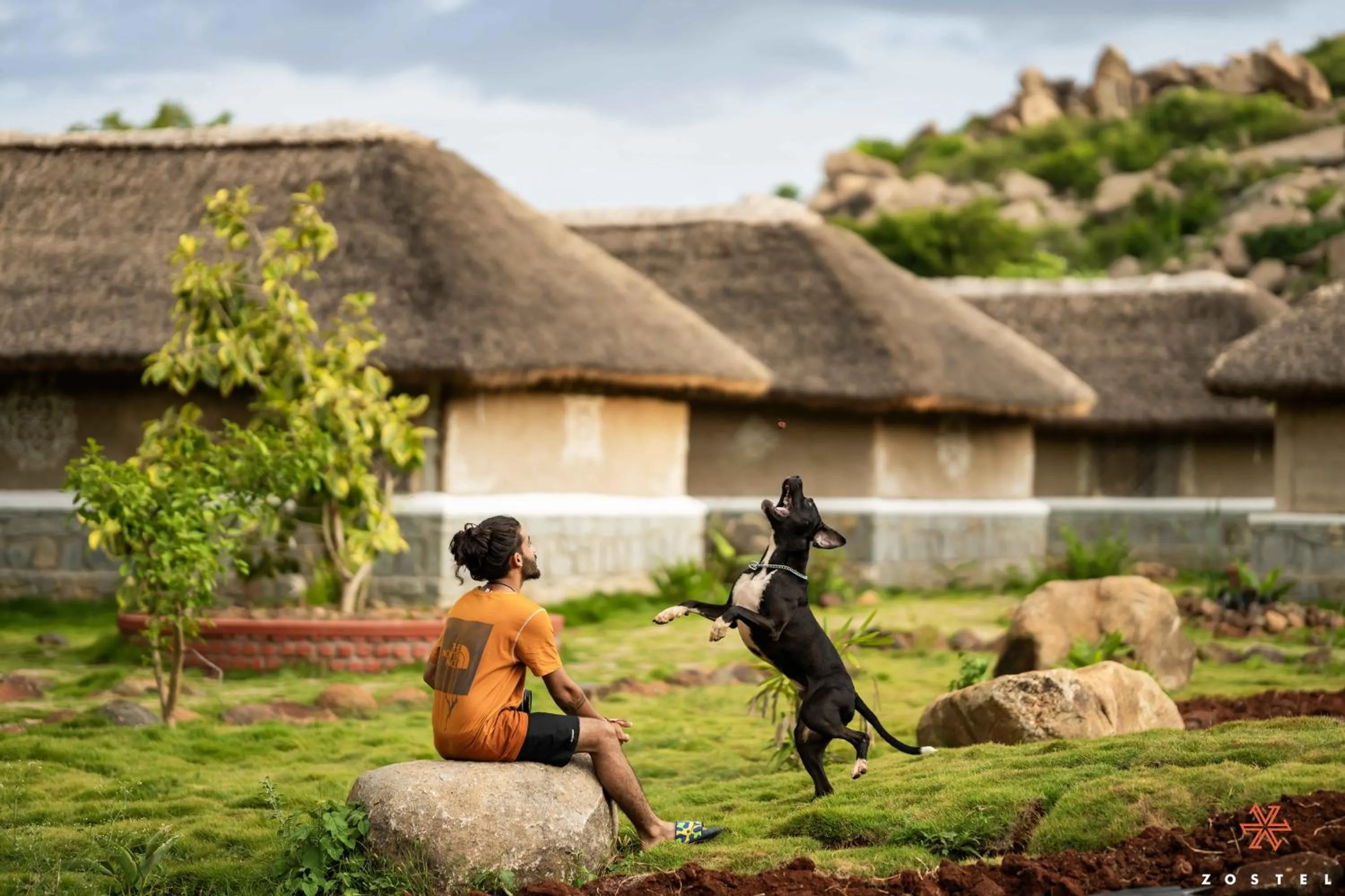 Garden in Zostel Hampi, Gangavathi