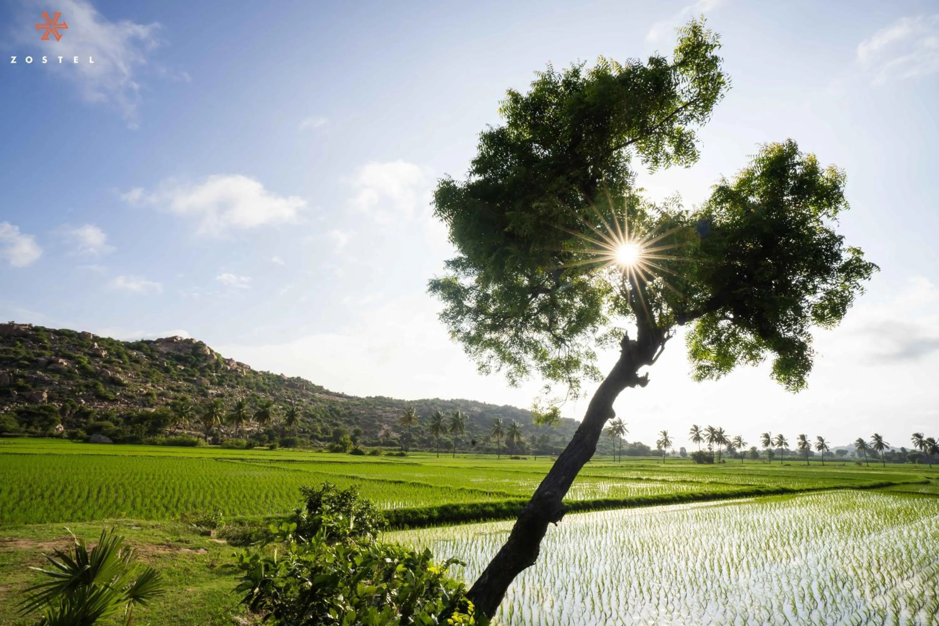 Natural landscape in Zostel Hampi, Gangavathi