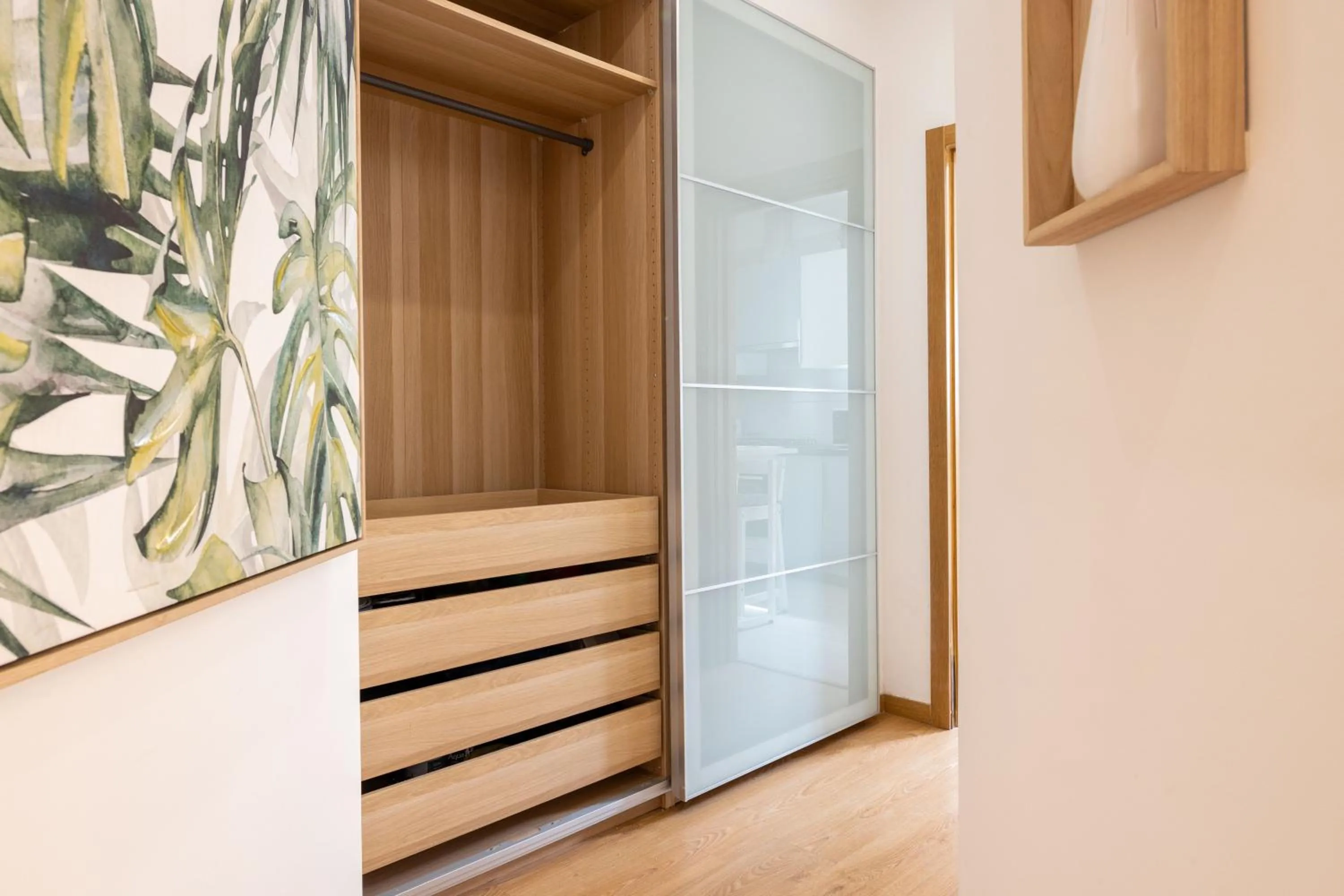 wardrobe in Serene 2BDR Apartment W/ Patio by LovelyStay