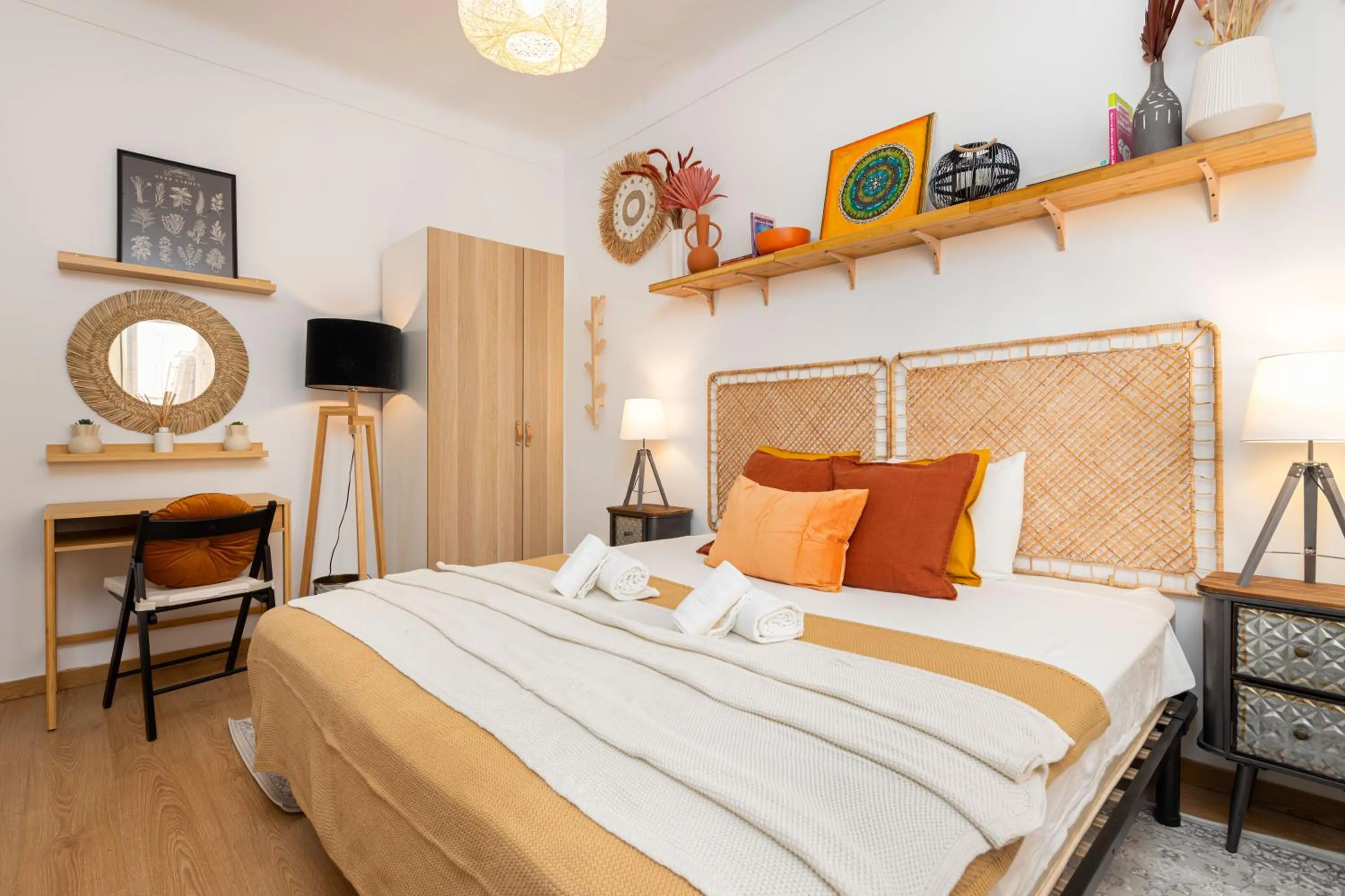 Bedroom in Serene 2BDR Apartment W/ Patio by LovelyStay
