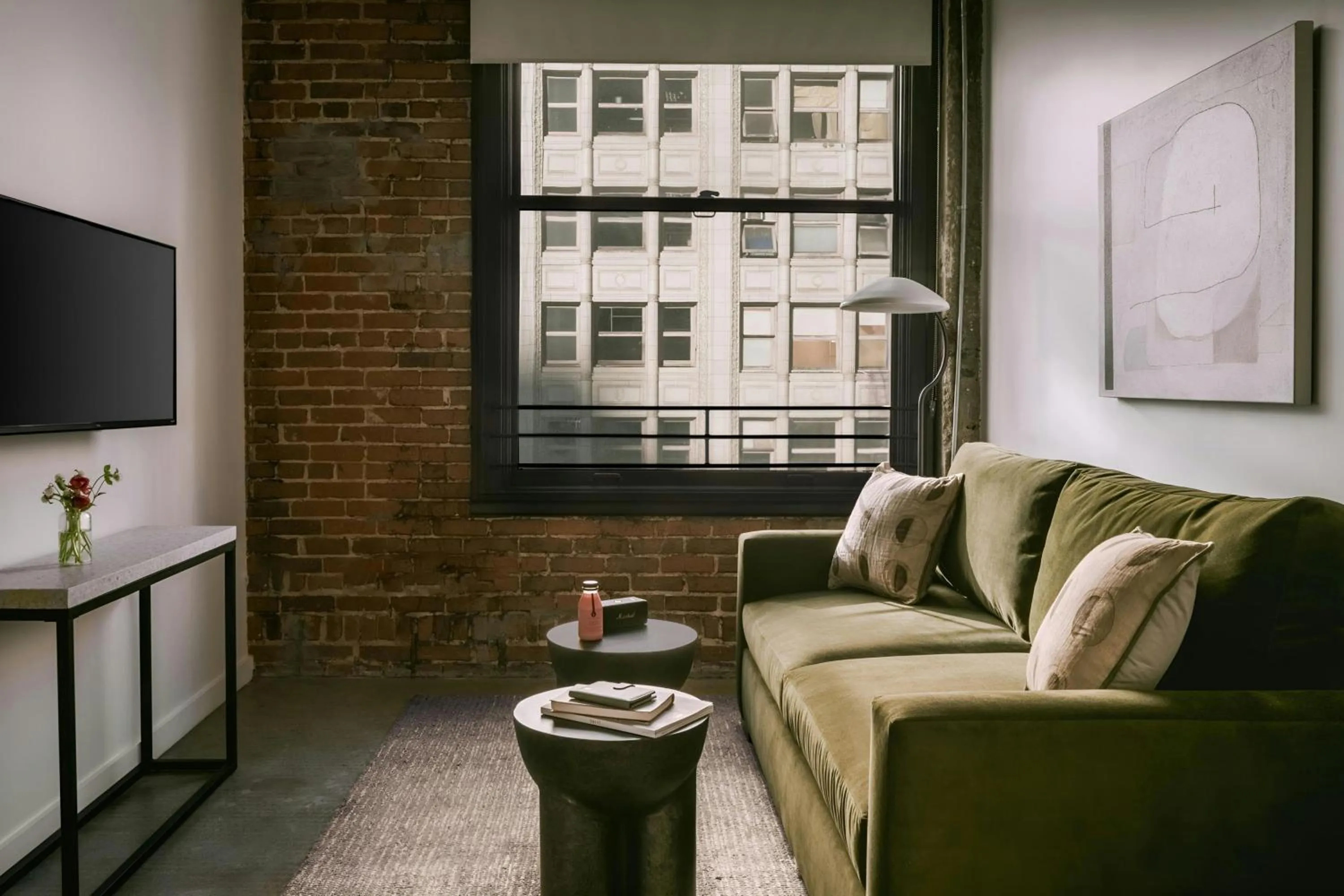 Living room in Sonder by Marriott Bonvoy The Winfield Apartments Downtown LA