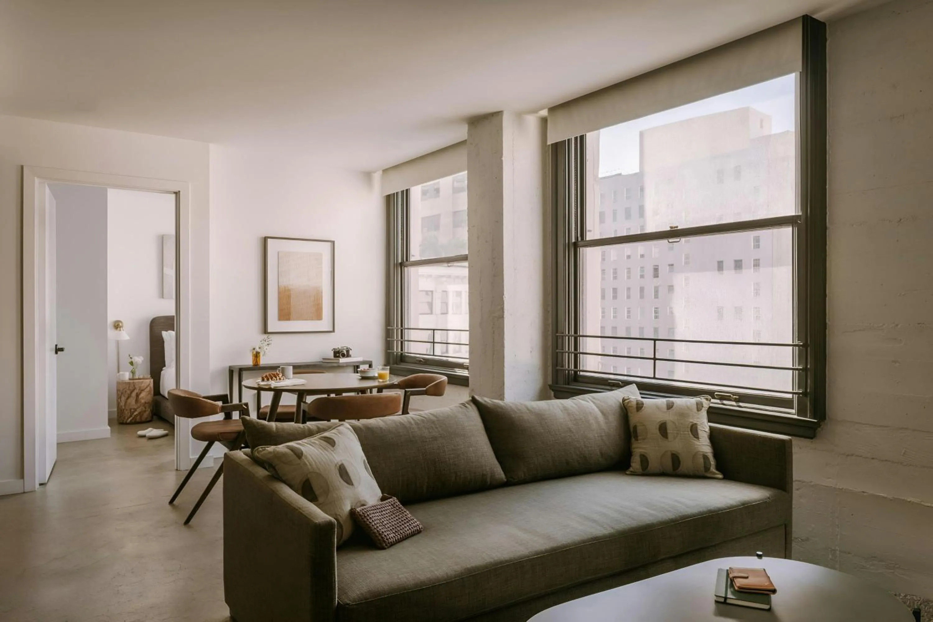 Living room in Sonder by Marriott Bonvoy The Winfield Apartments Downtown LA