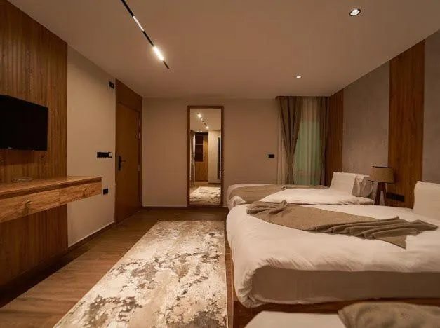 Bed in Gold's Pyramids Hotel