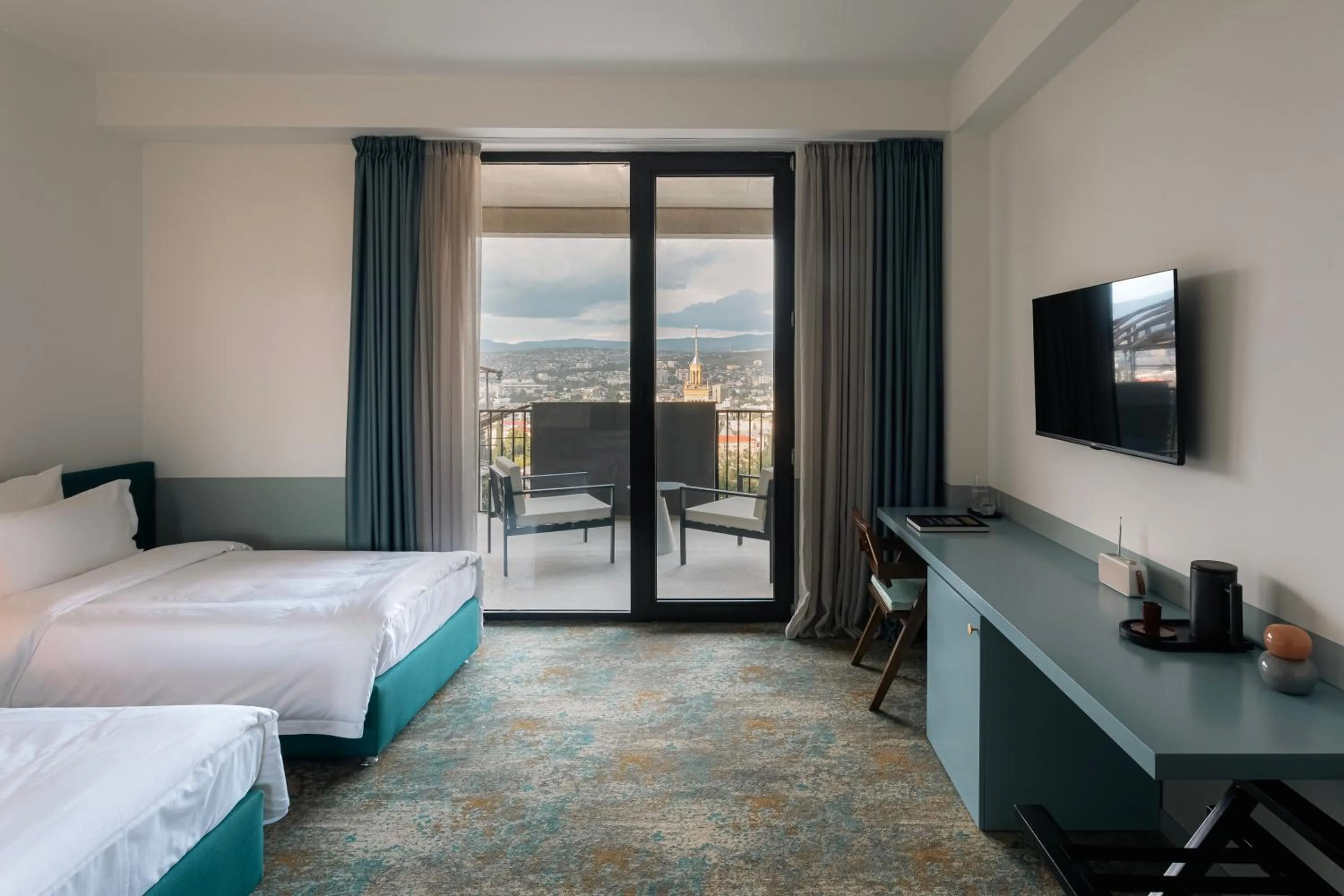 View (from property/room), Bed in Castor & Pollux Hotel