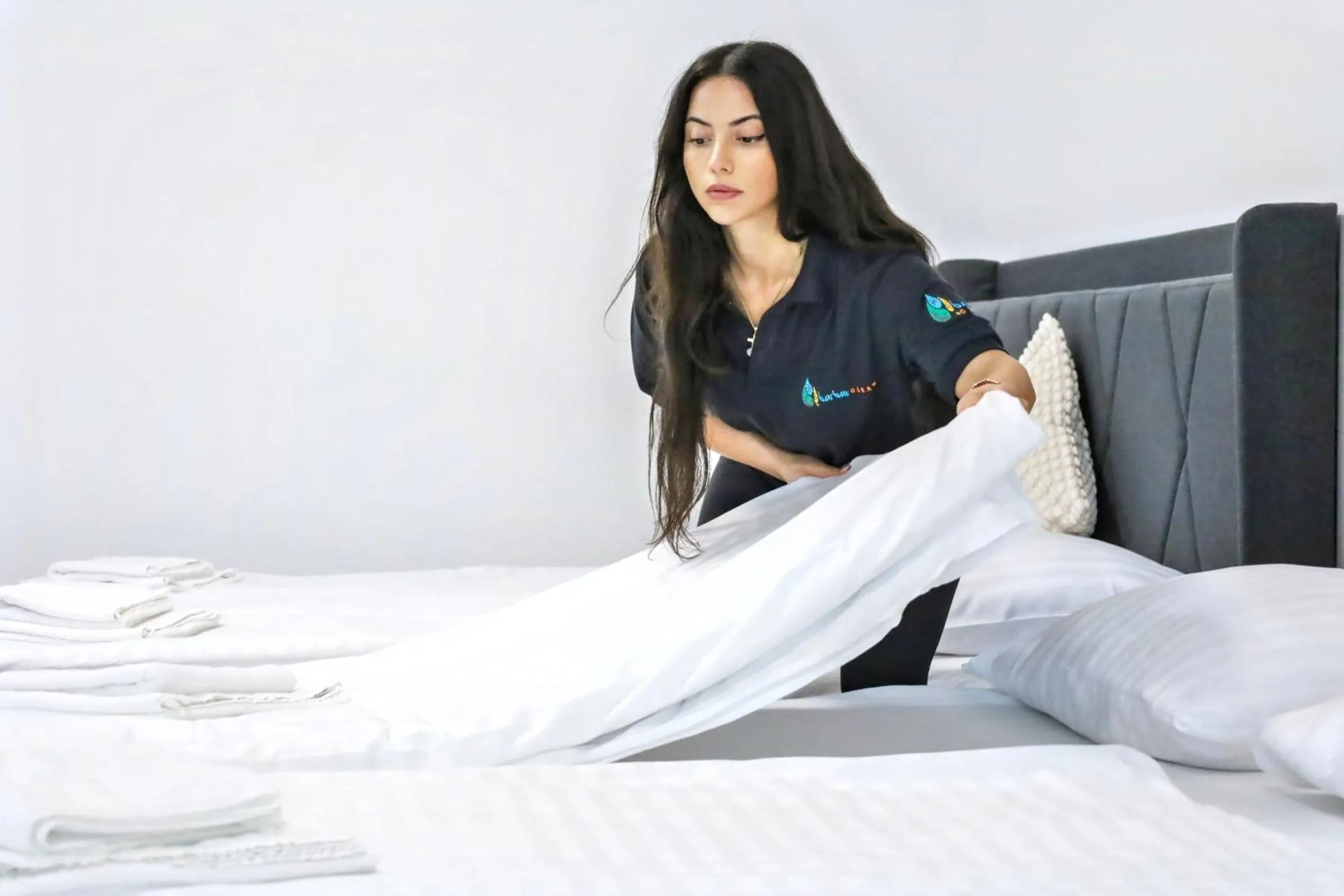 Bed in Ferienwohnung im Hamburger Straße-4