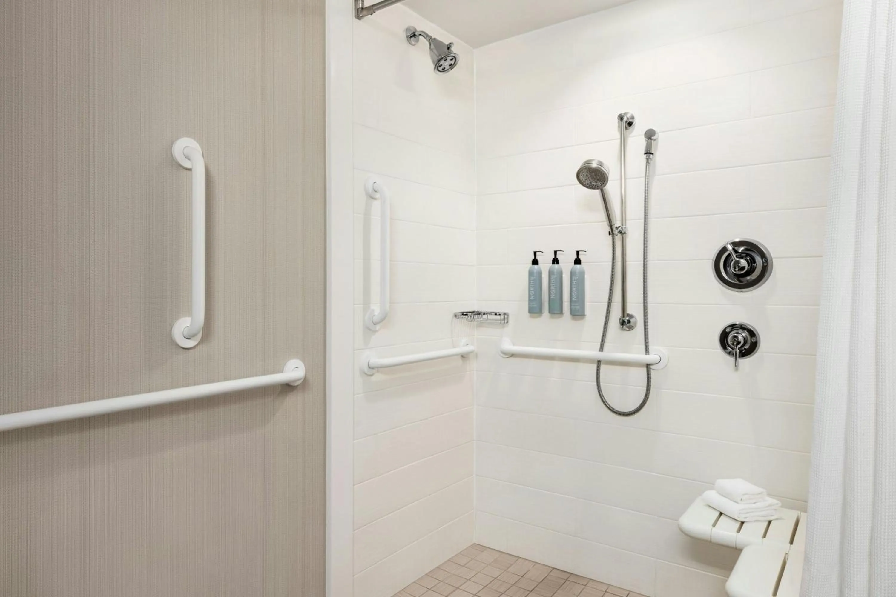 Bathroom in Courtyard by Marriott Wilkes-Barre Arena