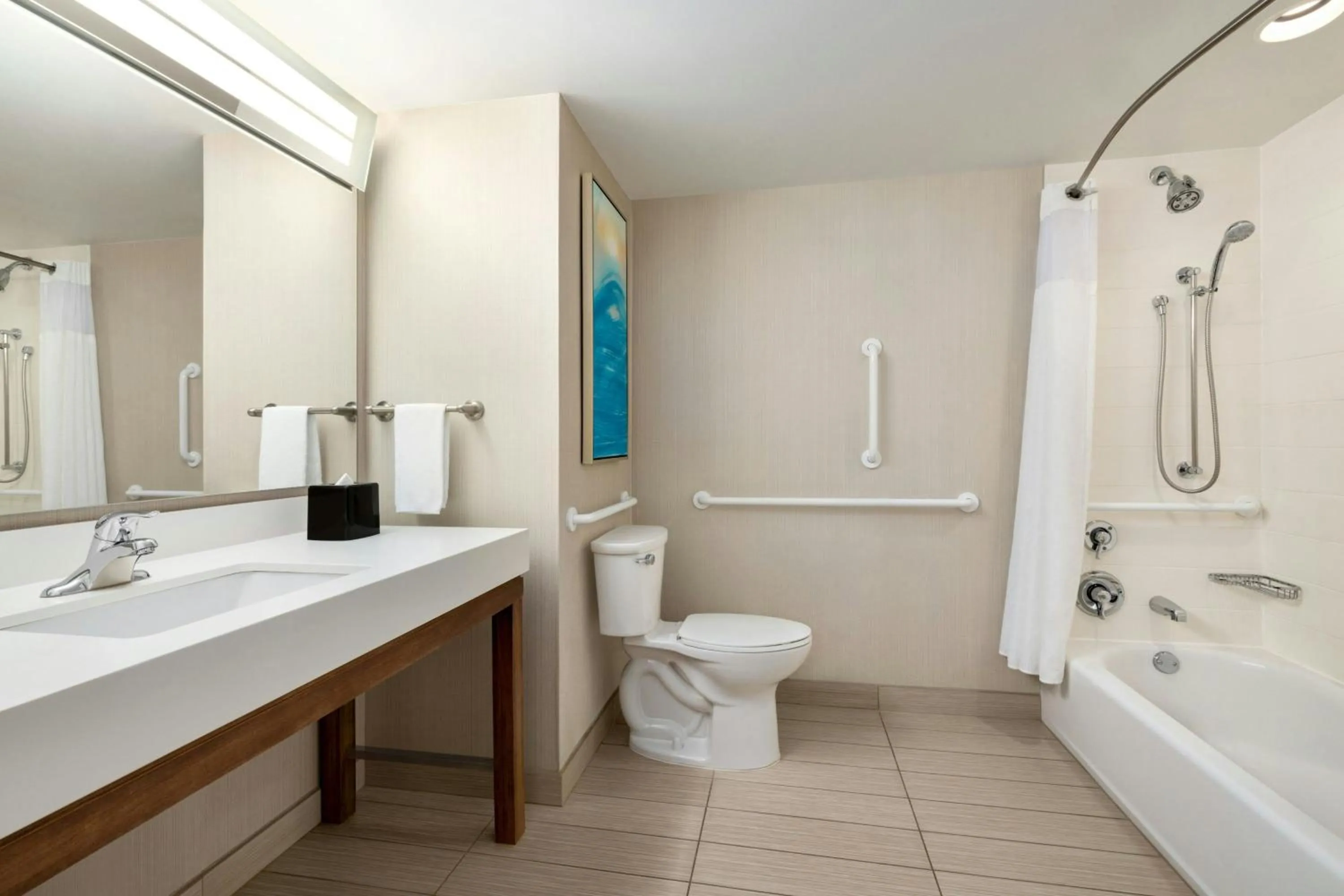 Bathroom in Courtyard by Marriott Wilkes-Barre Arena