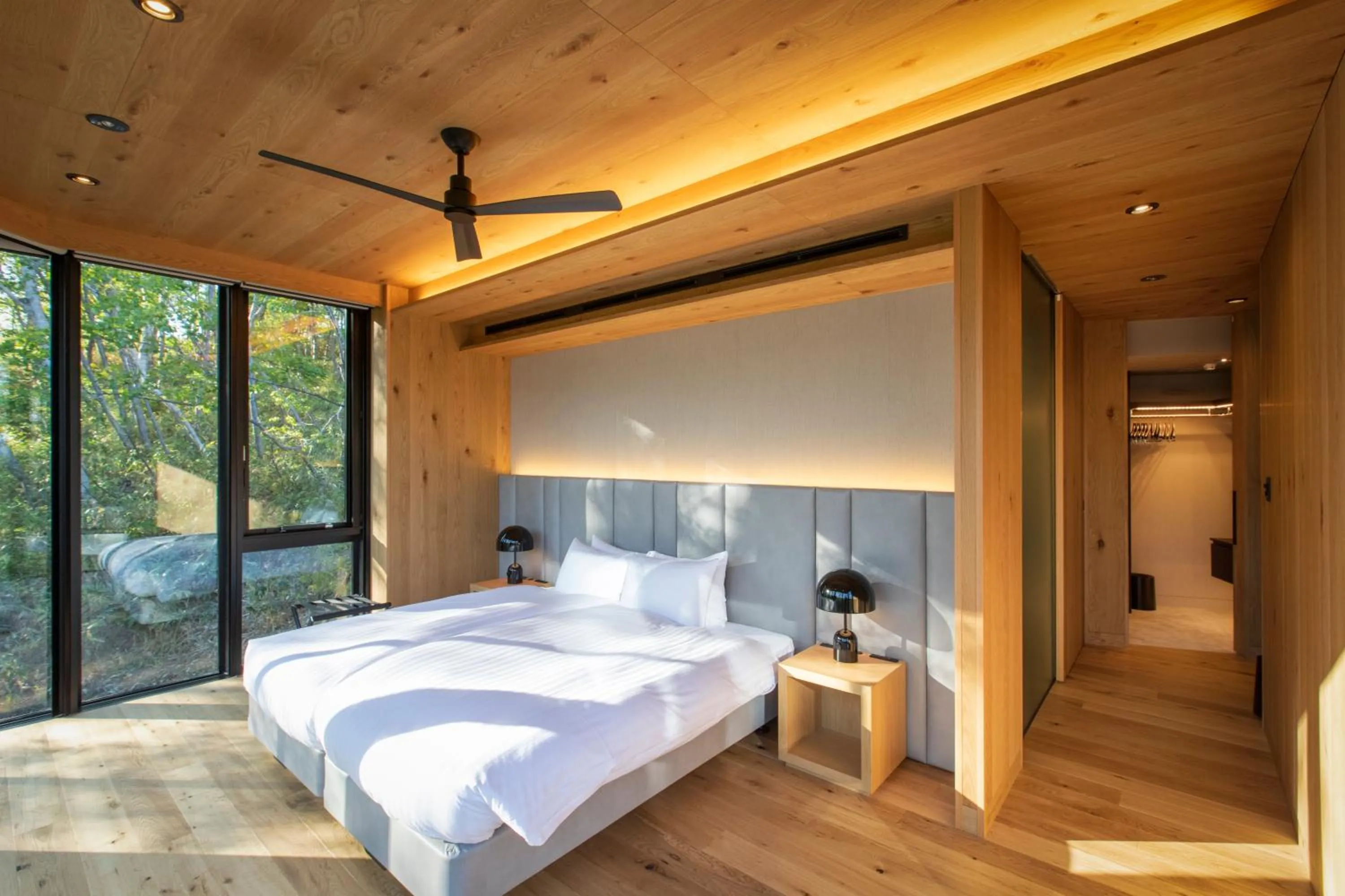 Spring, Bed in Tsubasa Chalet at Hanaridge