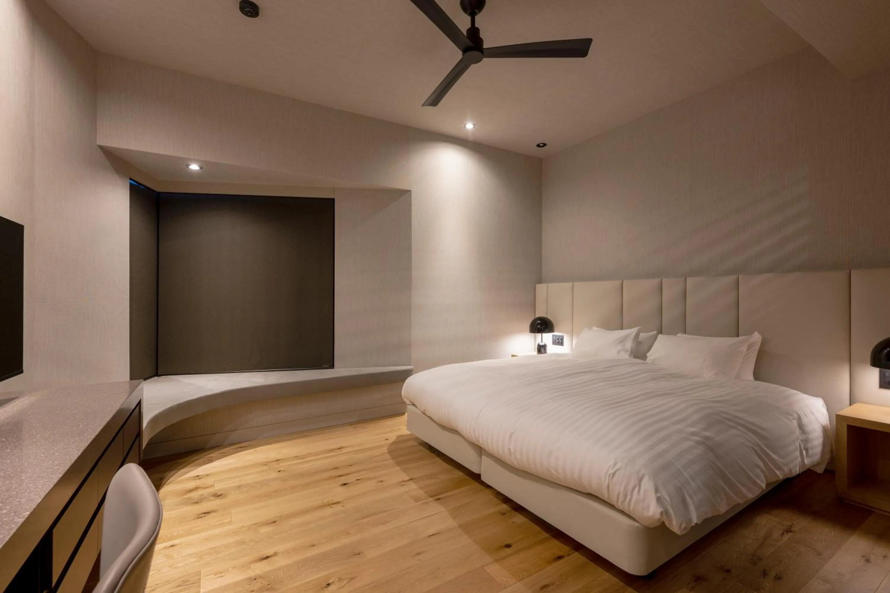 Bed in Tsubasa Chalet at Hanaridge