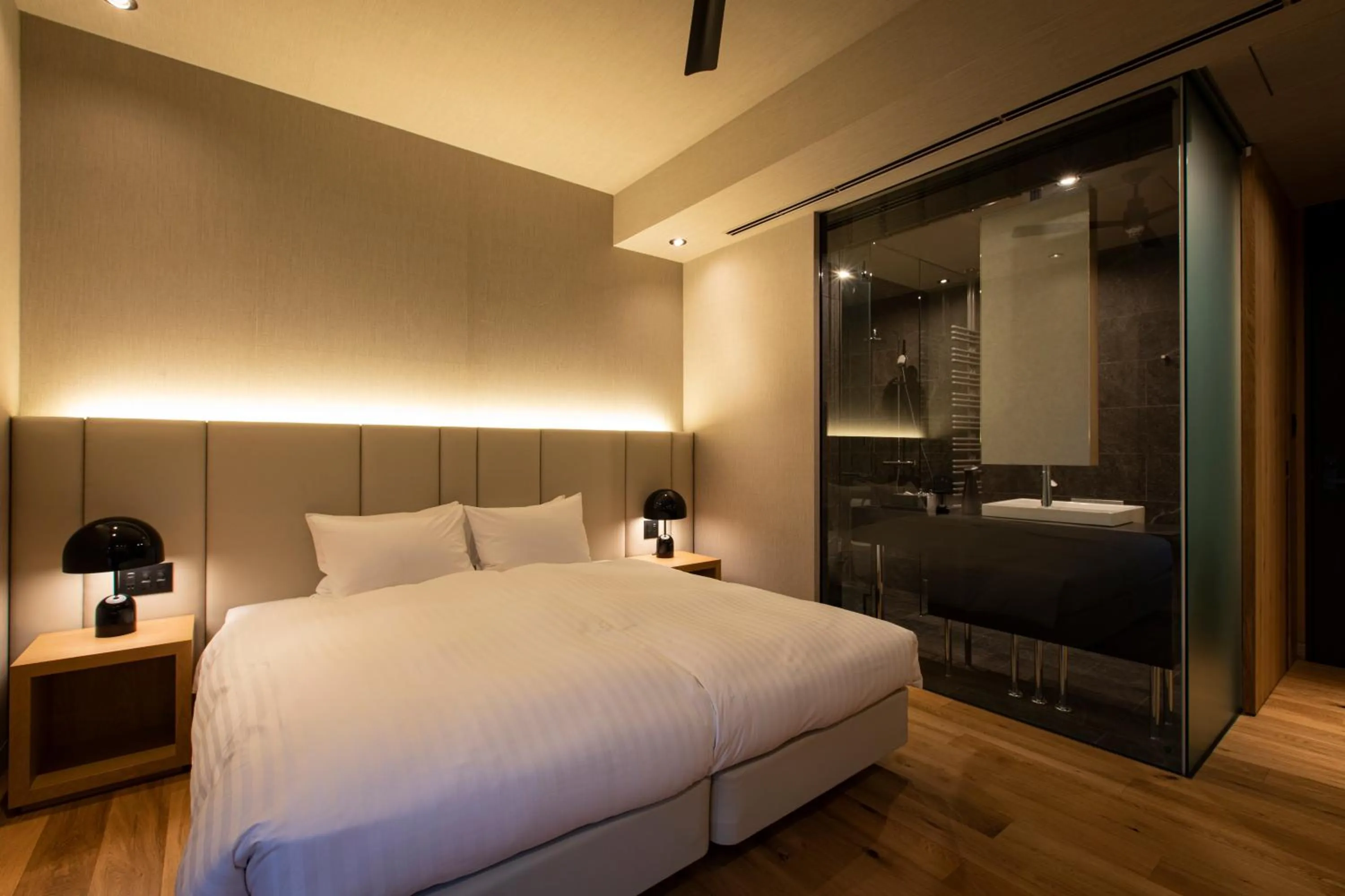 Bed in Tsubasa Chalet at Hanaridge