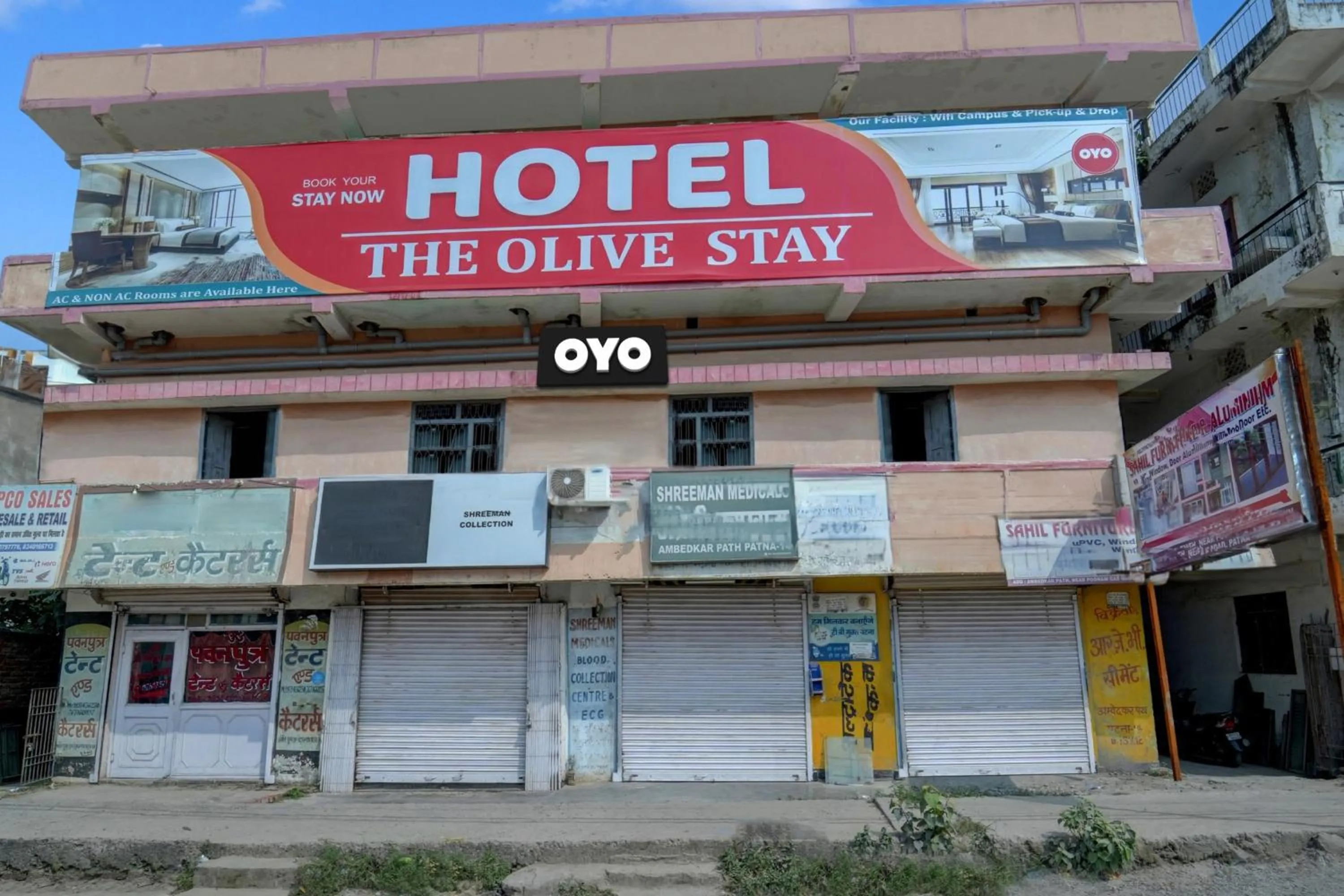 Facade/entrance in Hotel O The Olive Stay