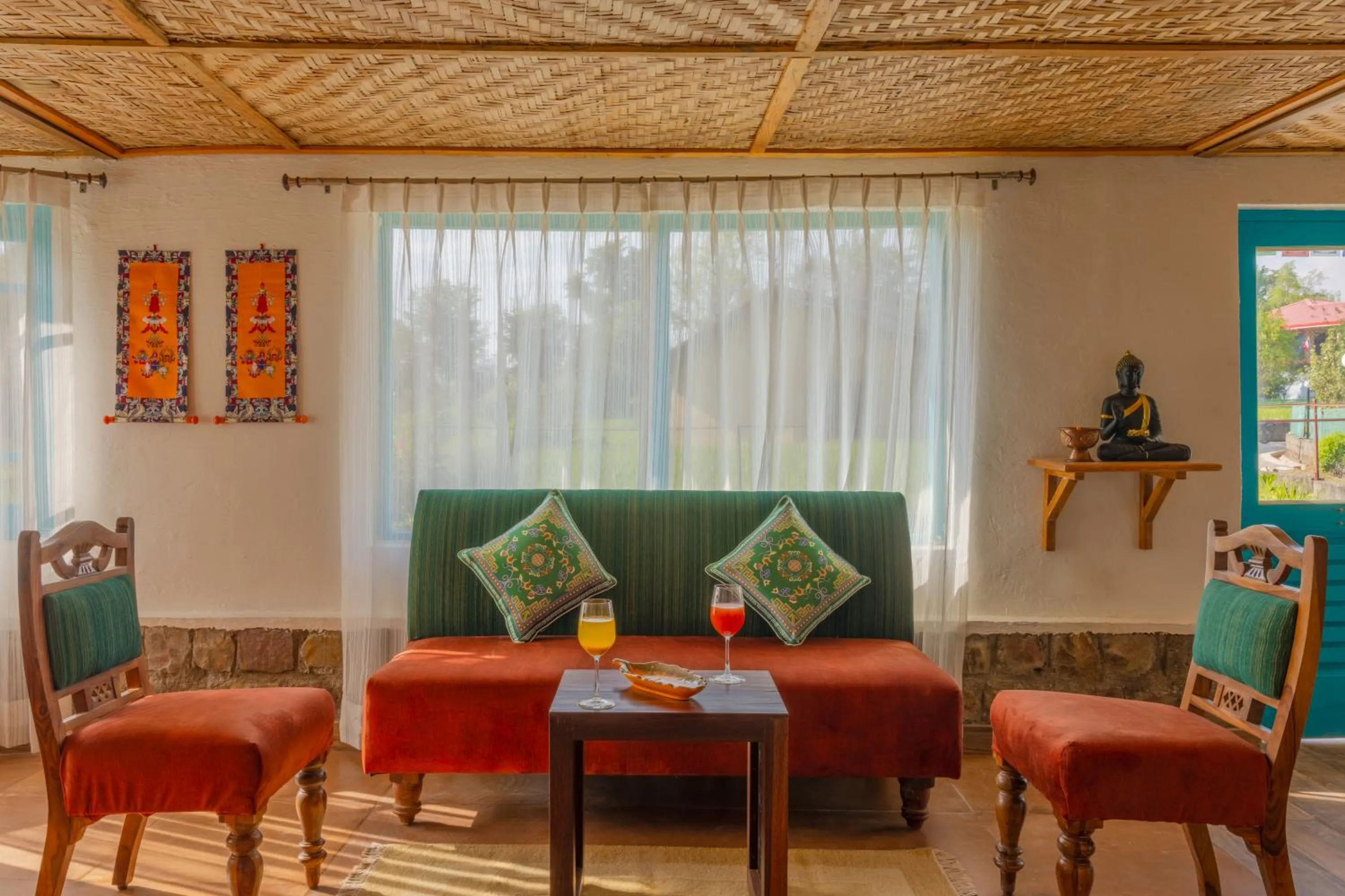 Living room in Tree of Life Birdsong Chalets , Dharamshala