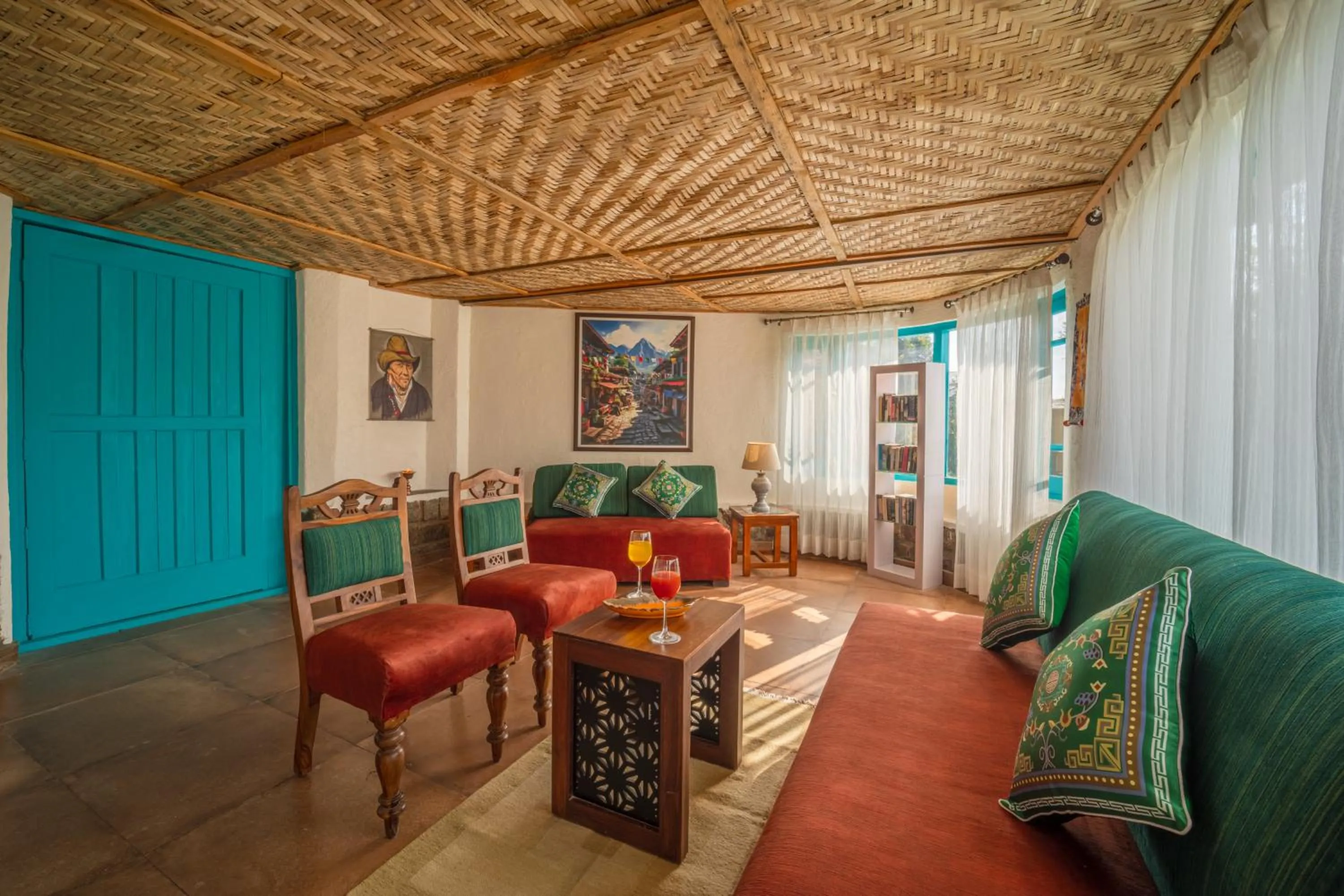 Living room in Tree of Life Birdsong Chalets , Dharamshala