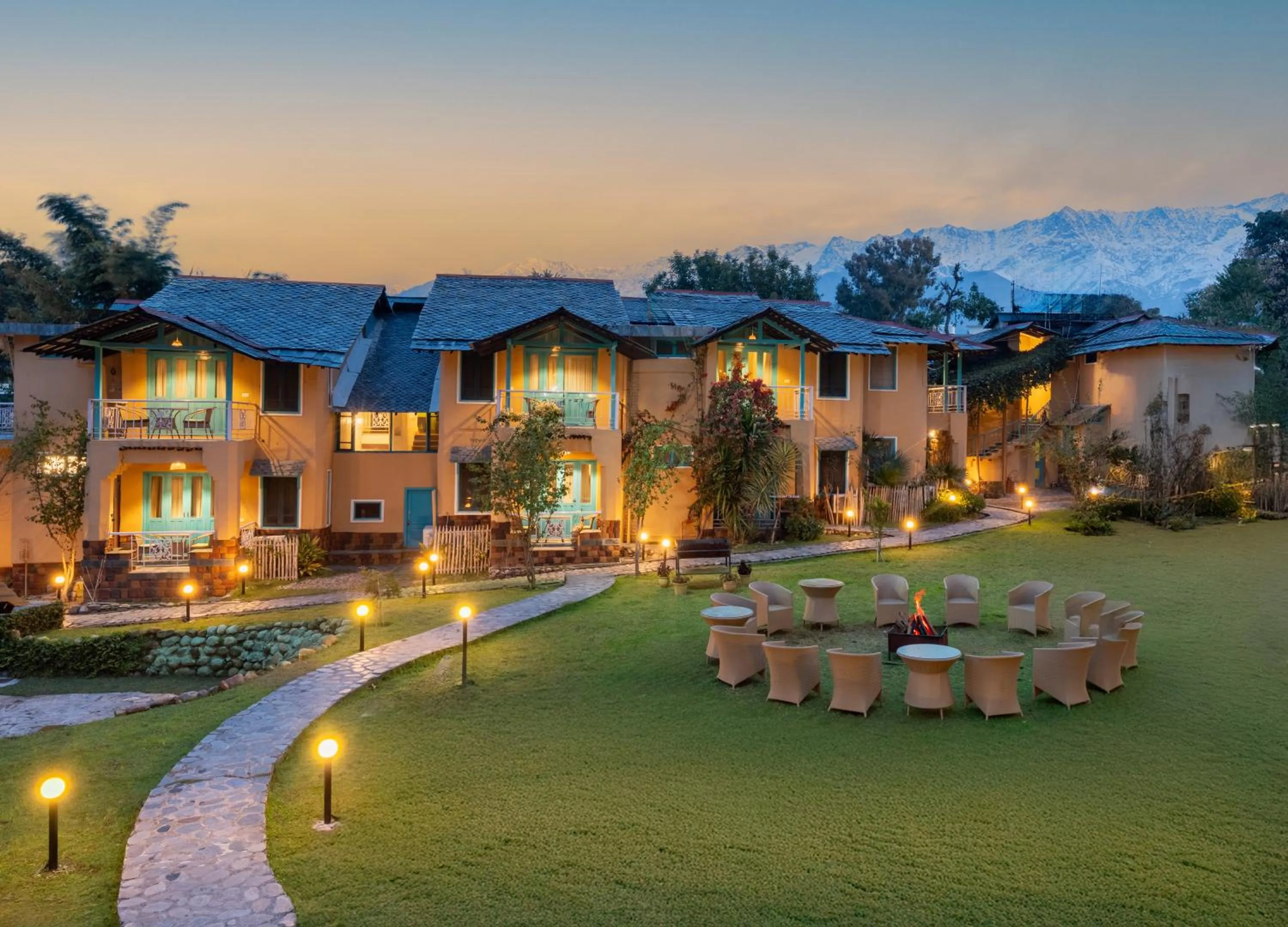 Garden view in Tree of Life Birdsong Chalets , Dharamshala