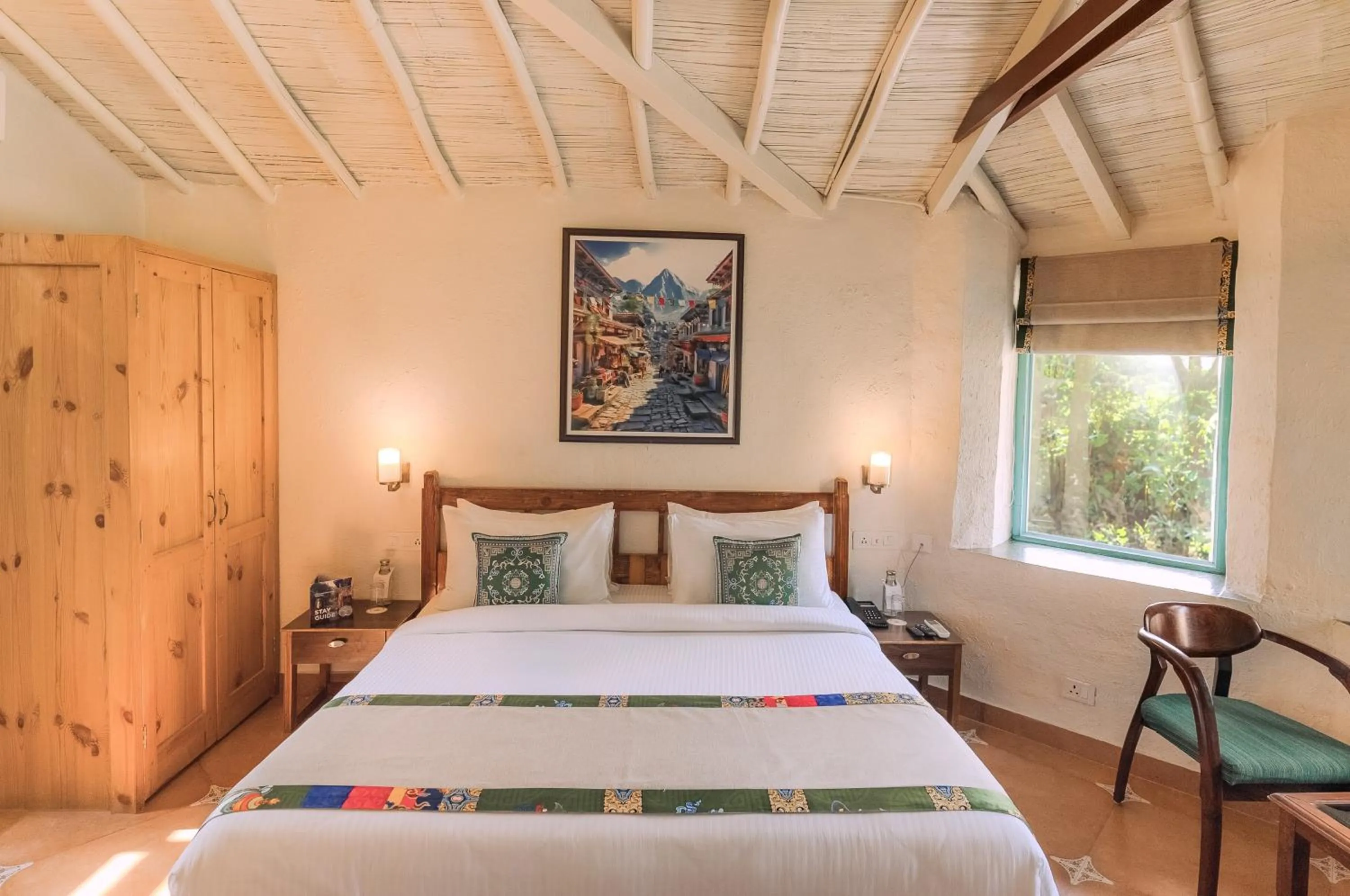 Bedroom, Bed in Tree of Life Birdsong Chalets , Dharamshala