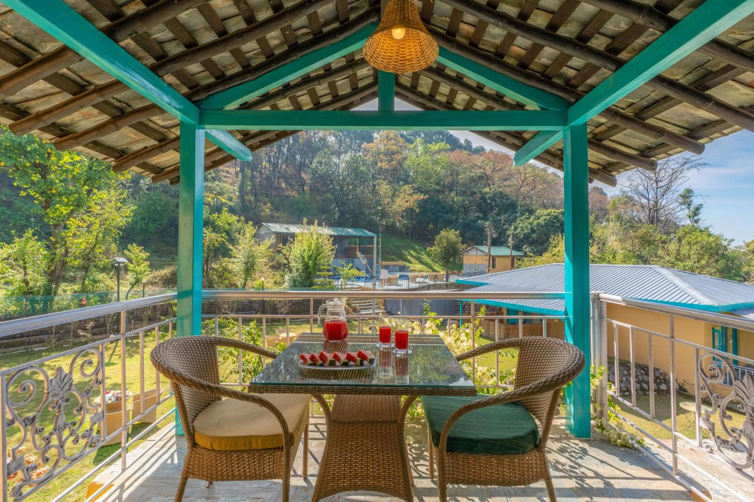 Balcony/Terrace in Tree of Life Birdsong Chalets , Dharamshala