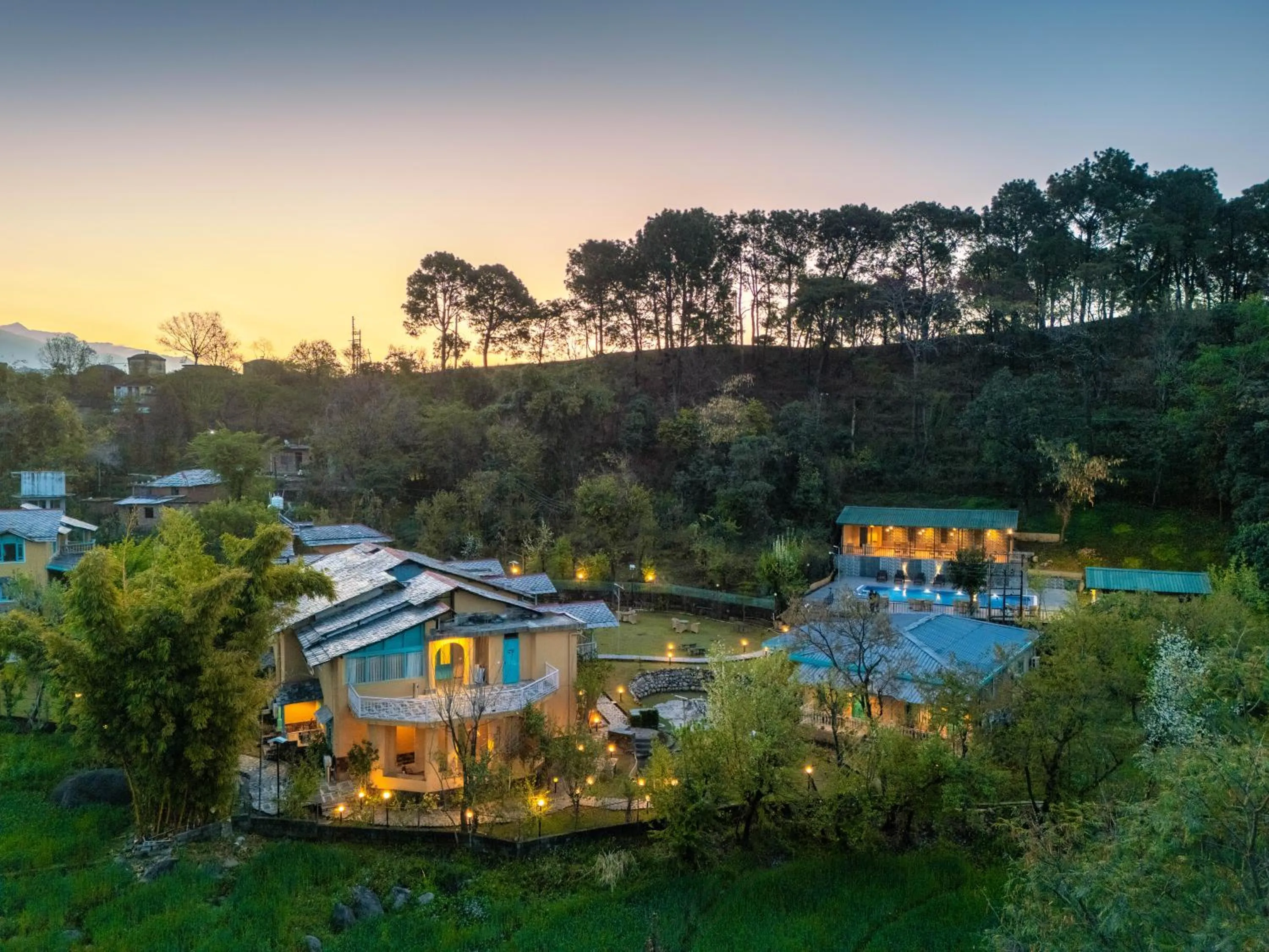 Facade/entrance in Tree of Life Birdsong Chalets , Dharamshala
