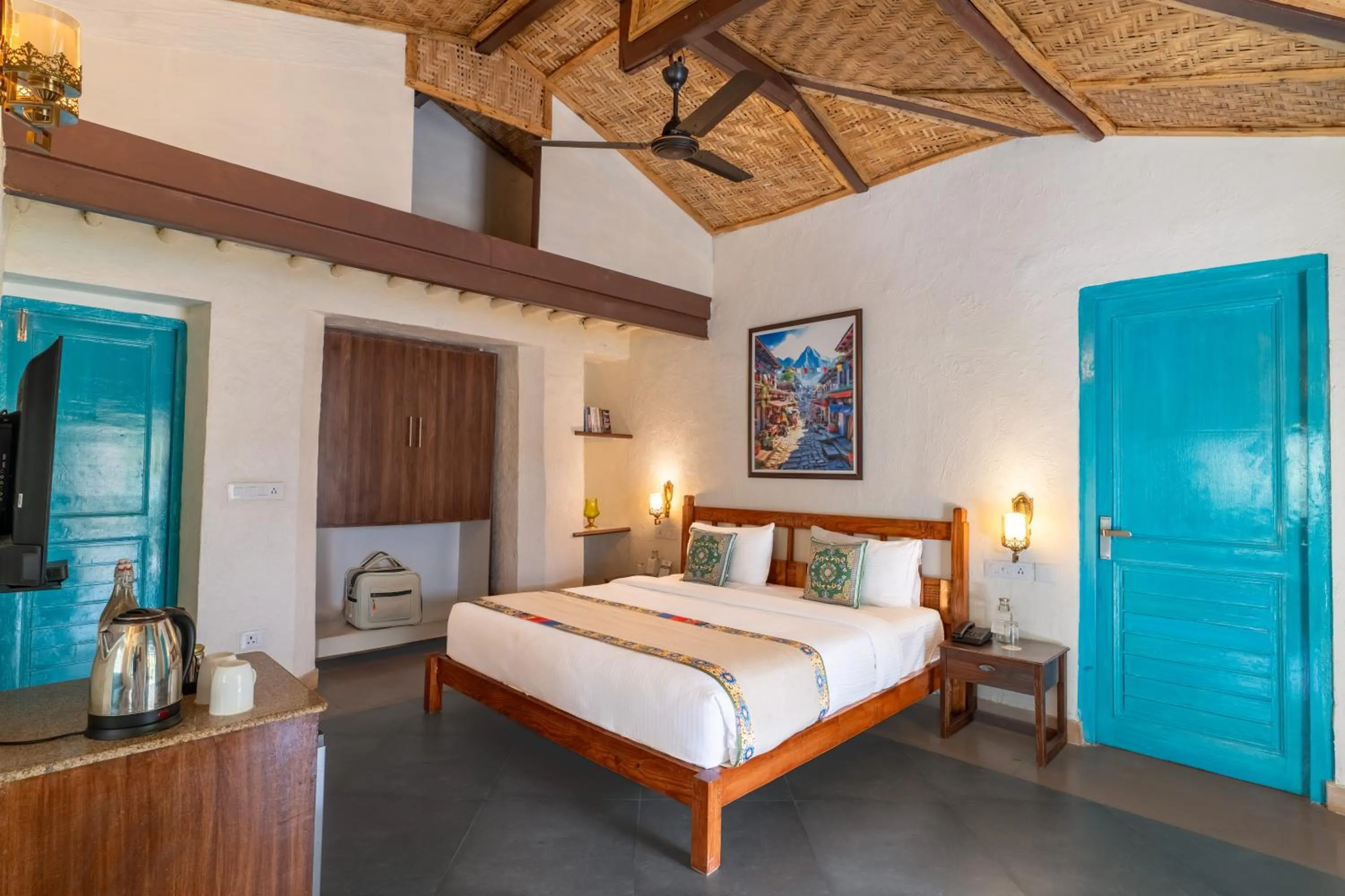 Bedroom, Bed in Tree of Life Birdsong Chalets , Dharamshala