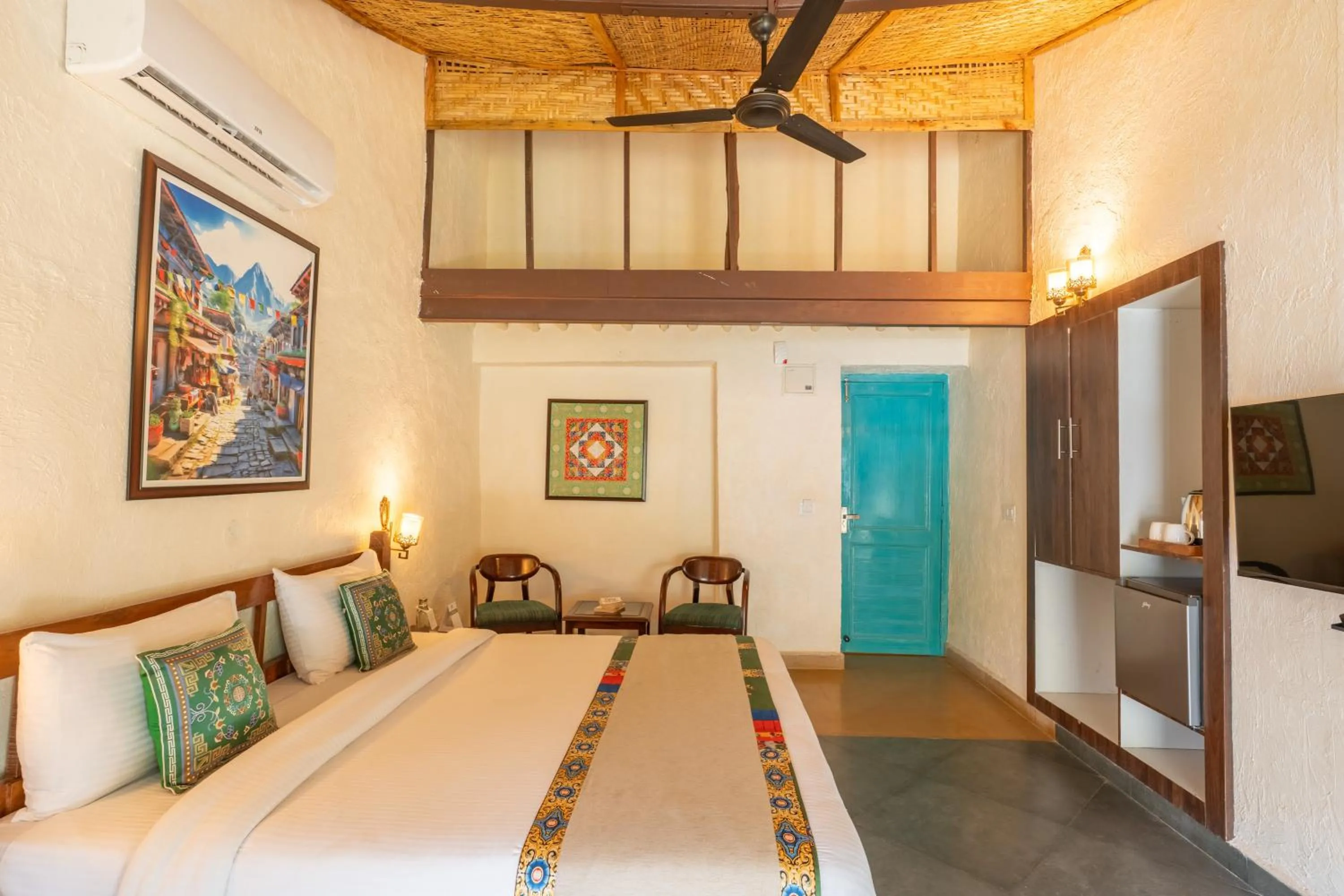 Bedroom, Bed in Tree of Life Birdsong Chalets , Dharamshala