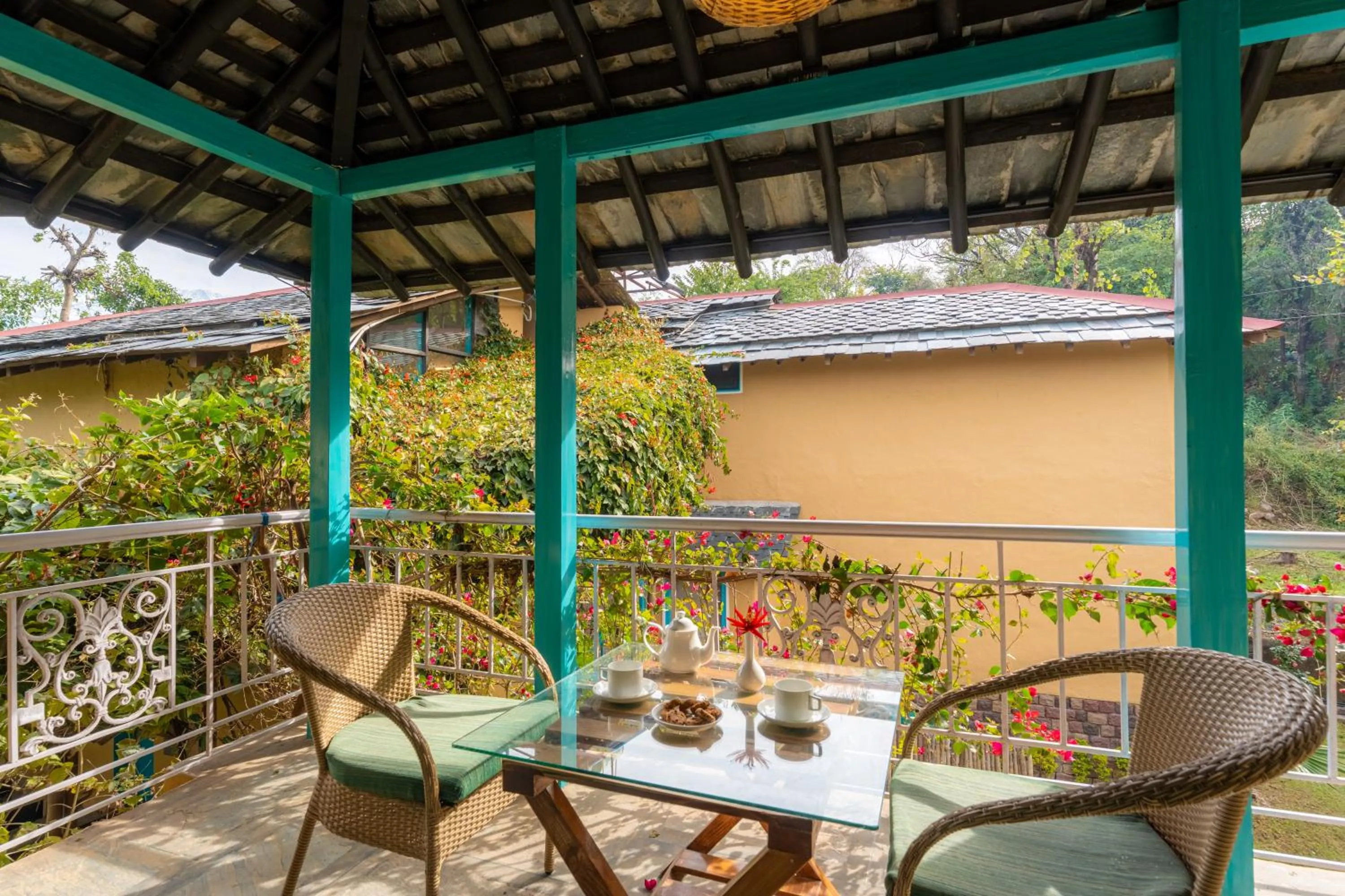 Balcony/Terrace in Tree of Life Birdsong Chalets , Dharamshala