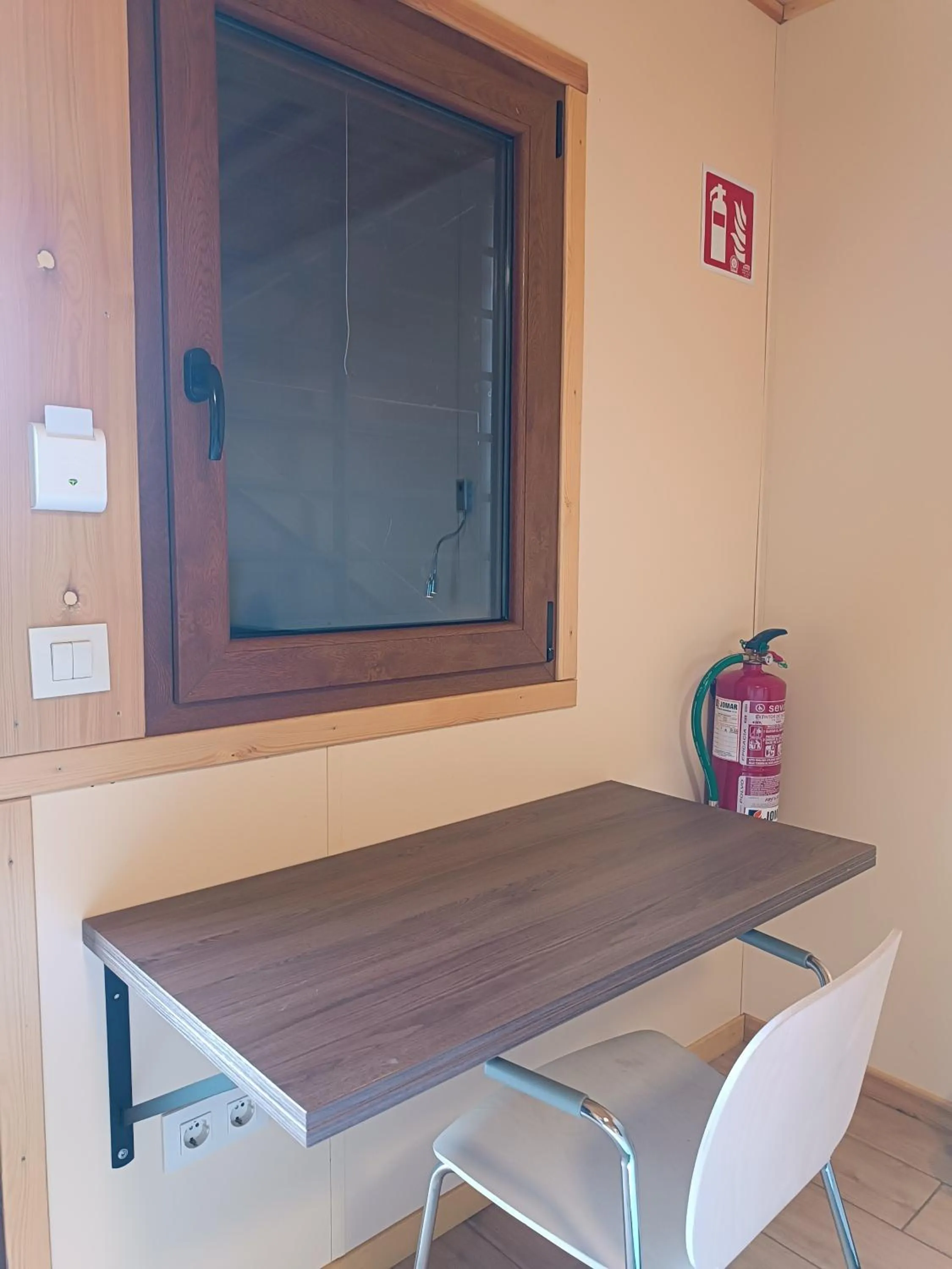 Seating area in Motel 112