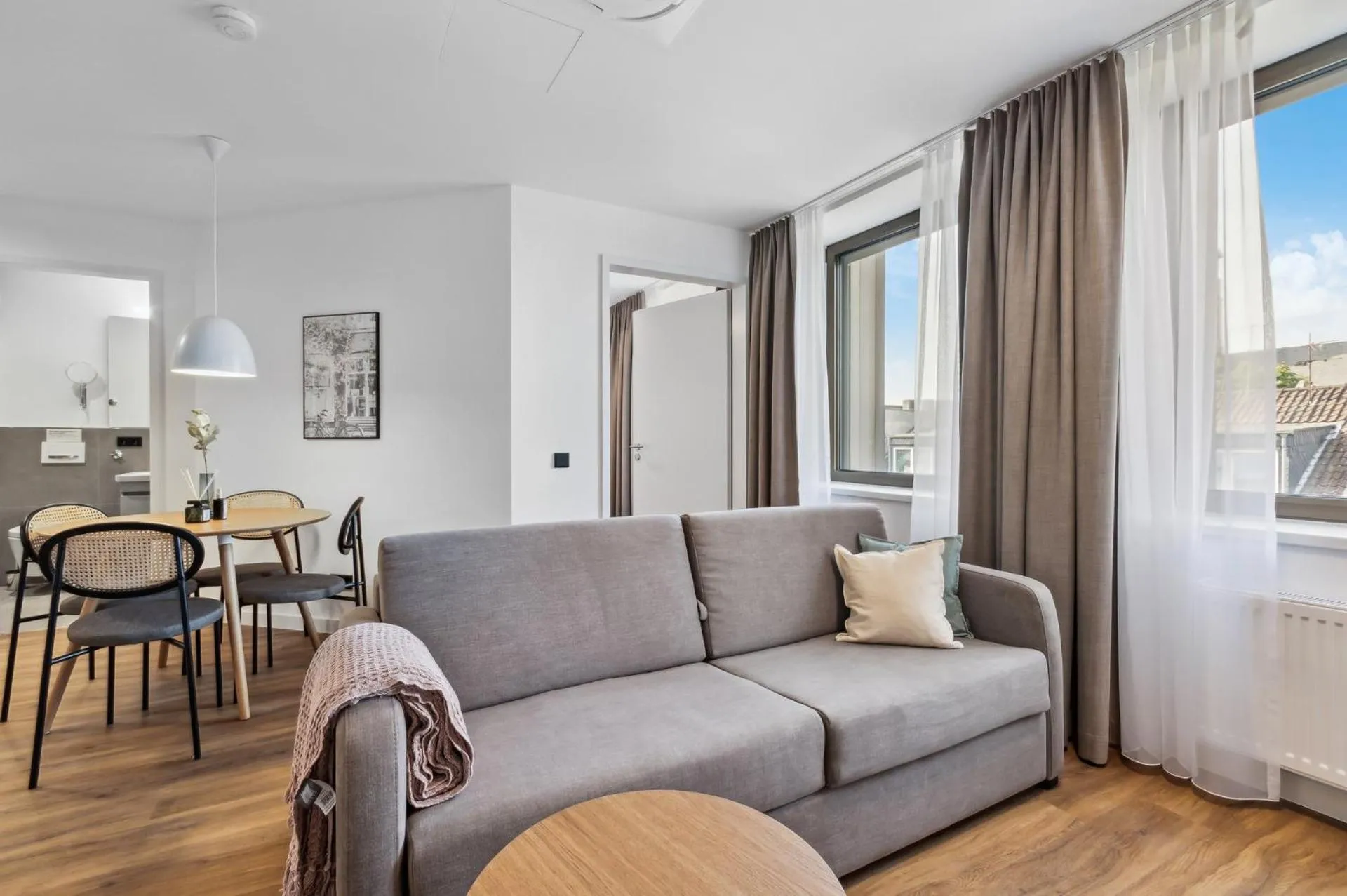 Living room in Limehome Oberhausen Paul-Reusch-Str