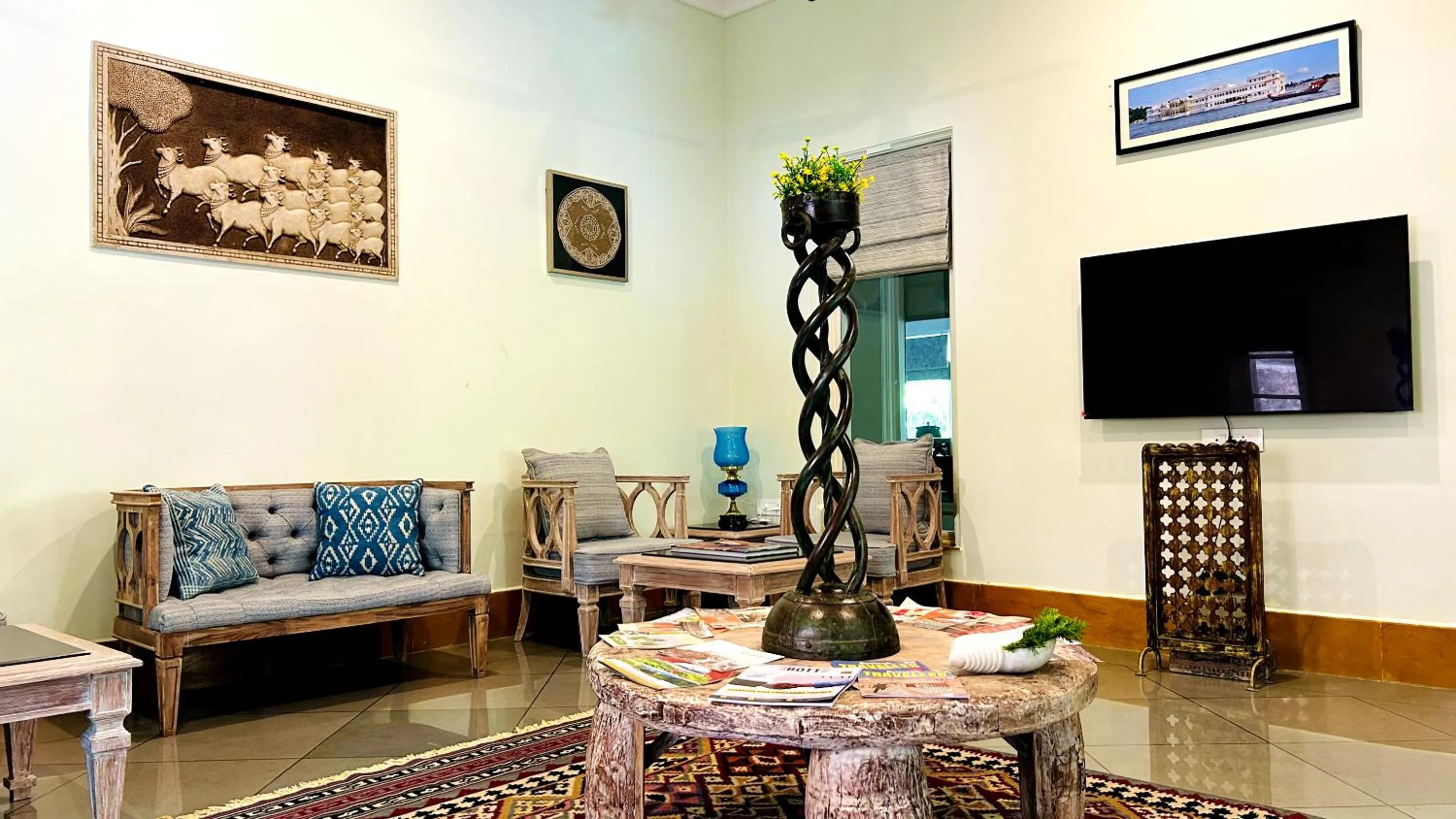 Lobby or reception in THE TRISHALA VILAS (A LUXURY BOUTIQUE HOTEL & SPA)