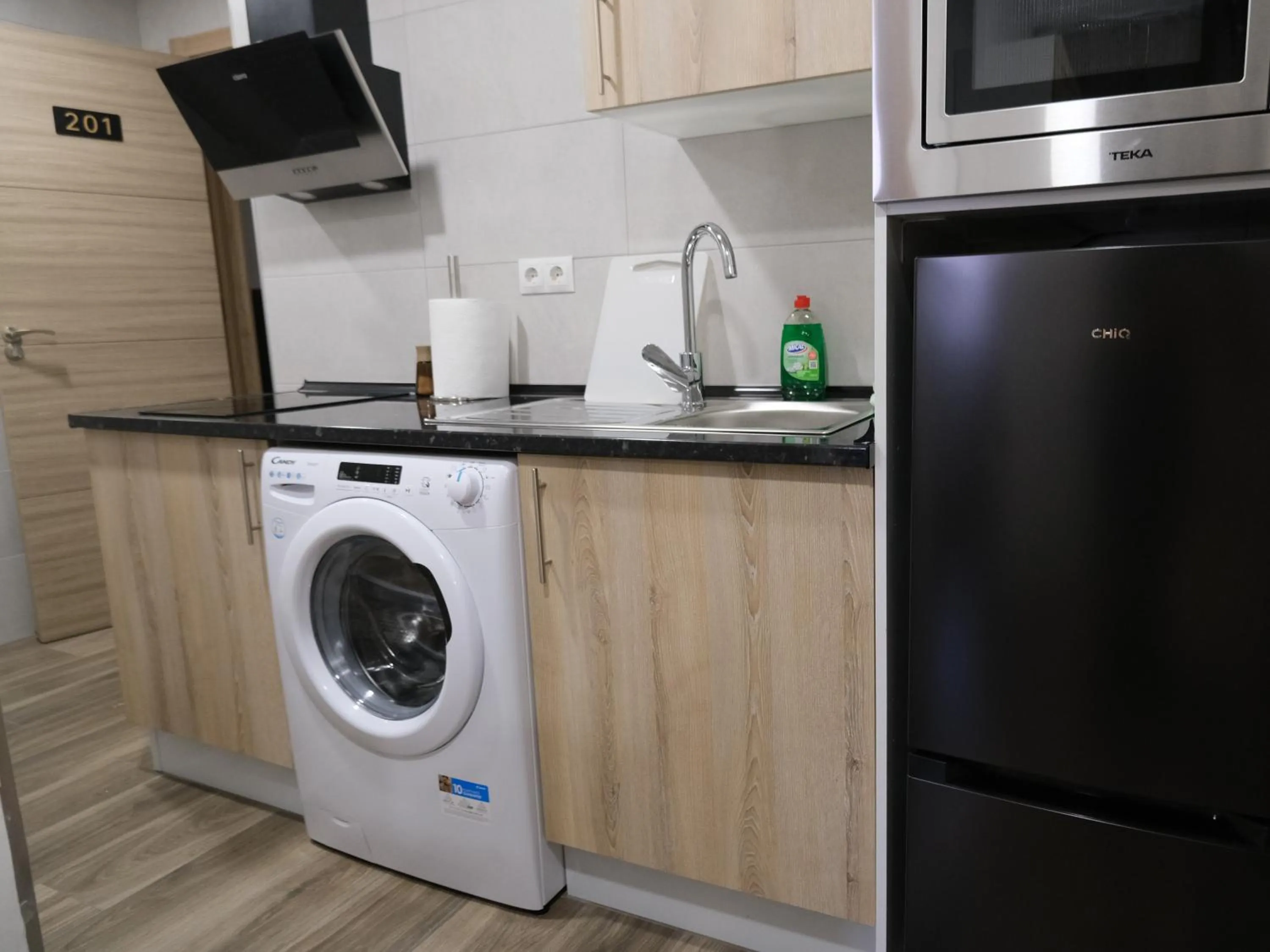 Kitchen or kitchenette in Alianza Suites