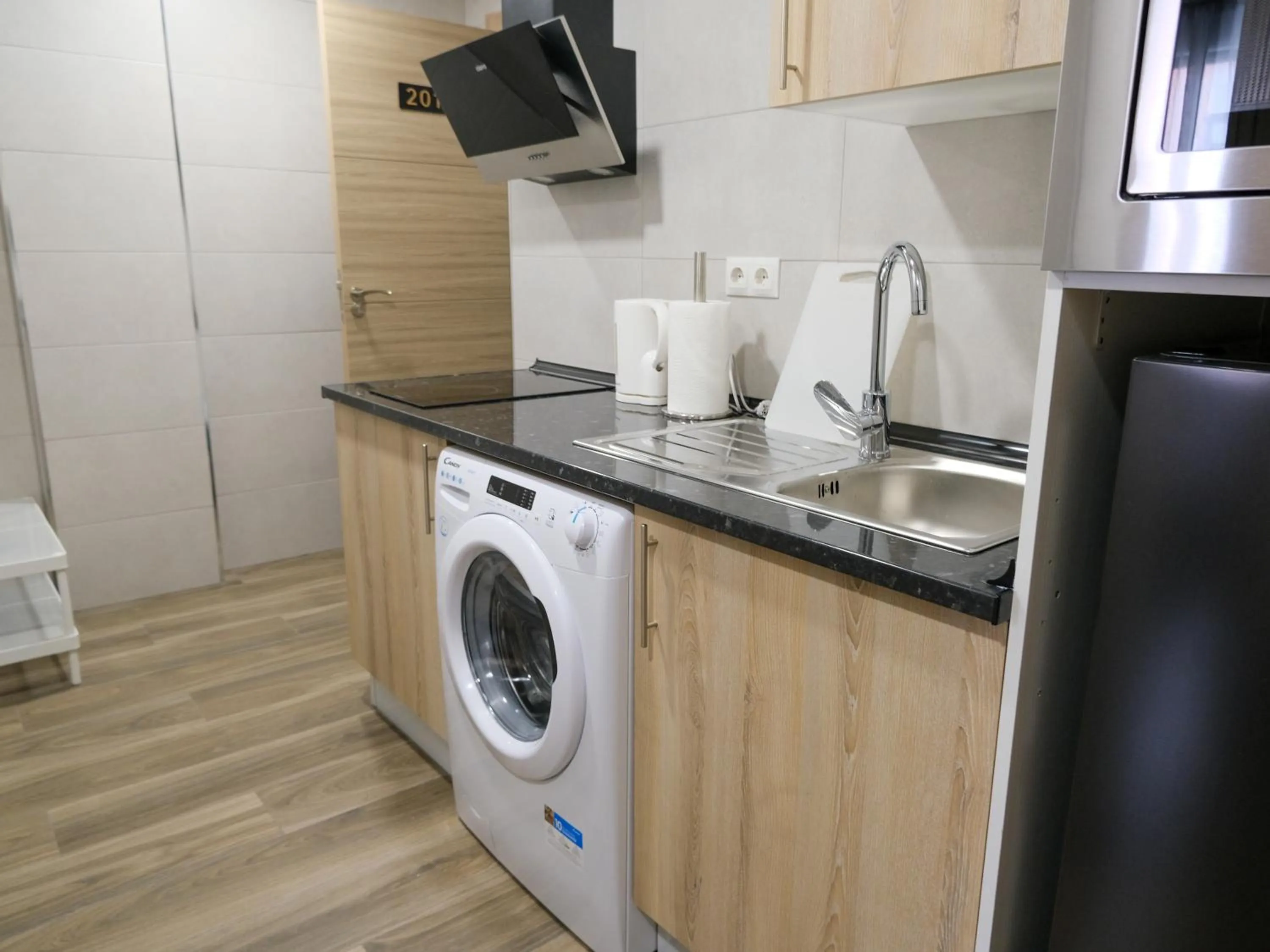 Kitchen or kitchenette in Alianza Suites