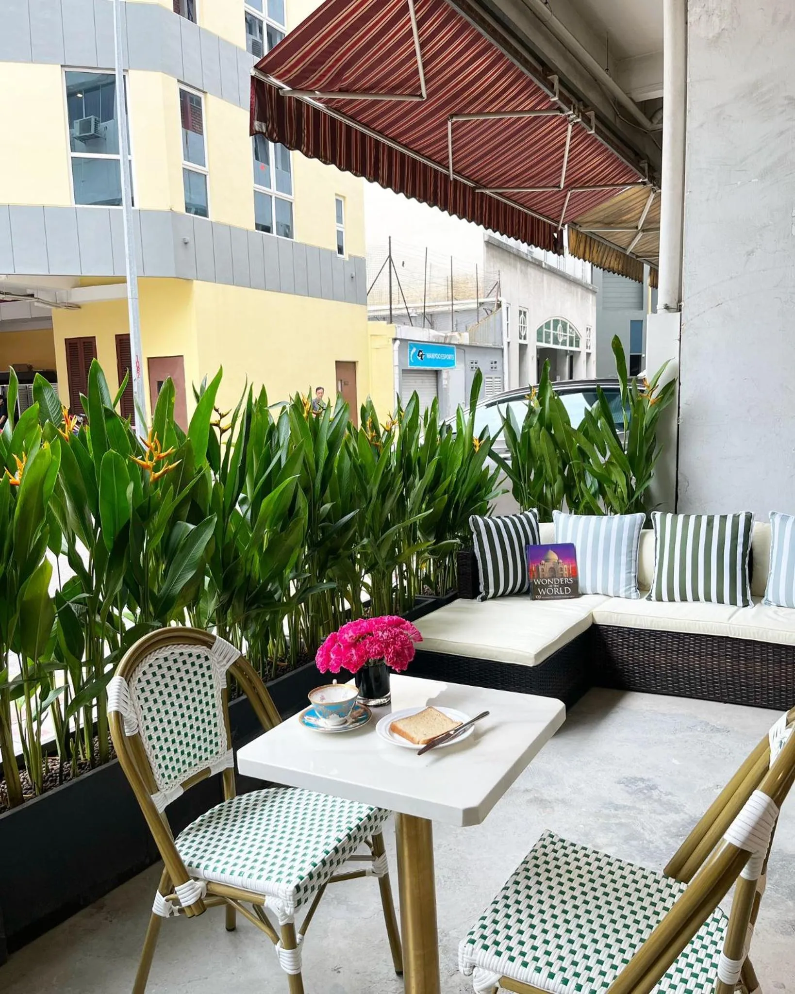 Seating area in Code Hostel at Lavender