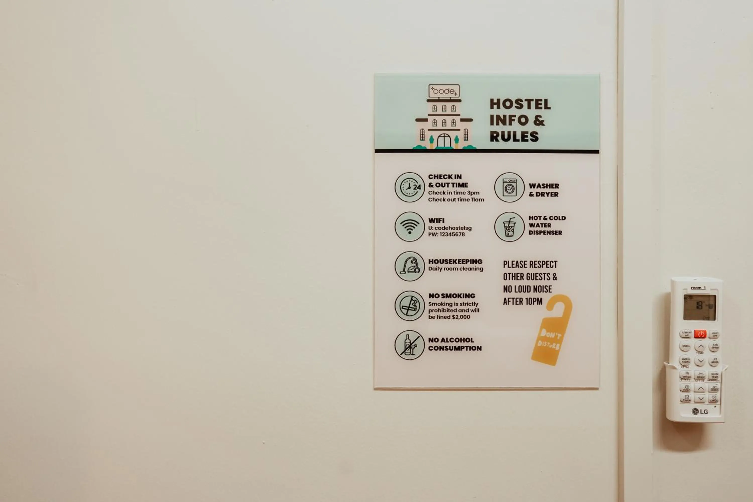 Logo/Certificate/Sign in Code Hostel at Lavender