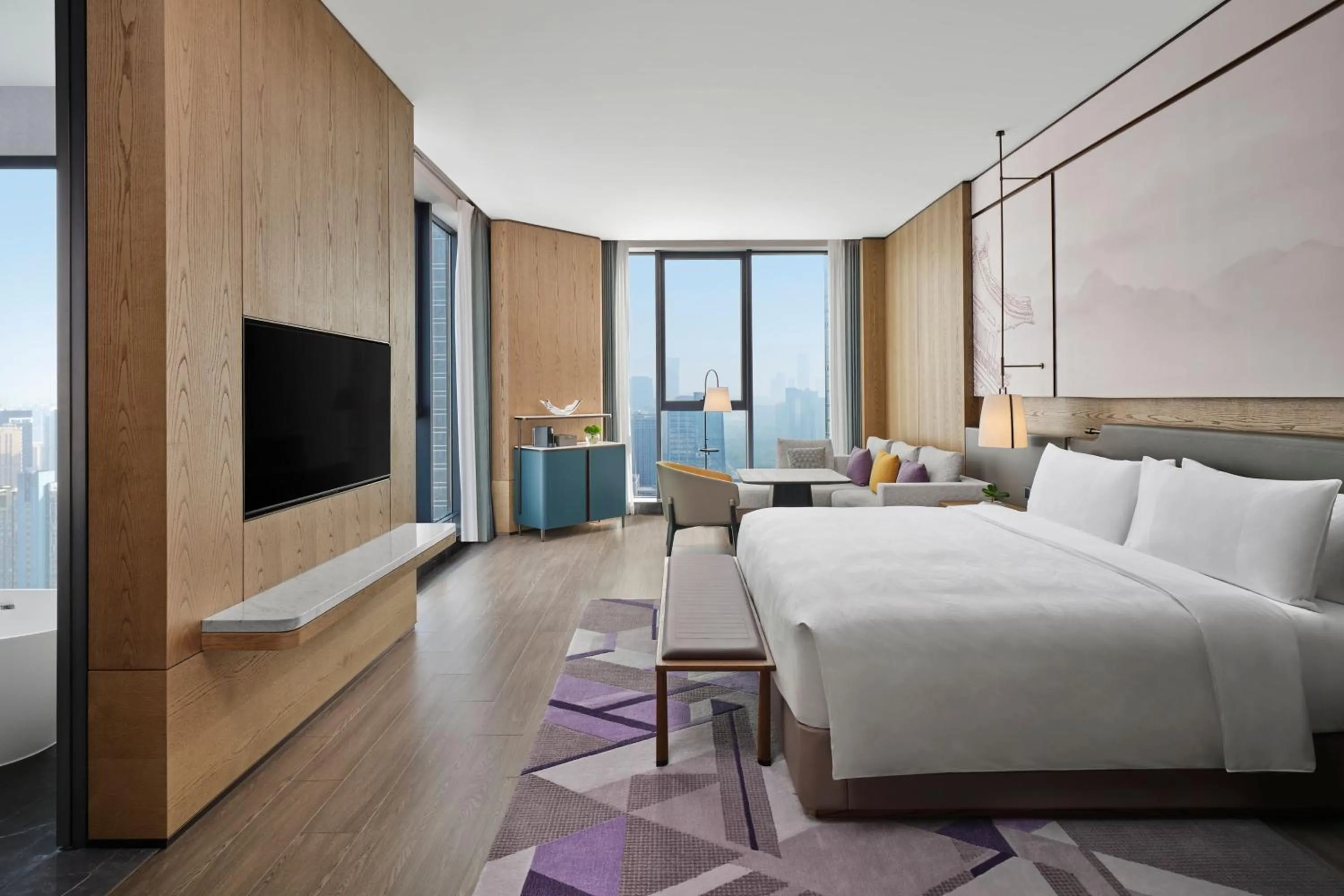 Photo of the whole room, Bed in JW Marriott Hotel Xi'an Southwest