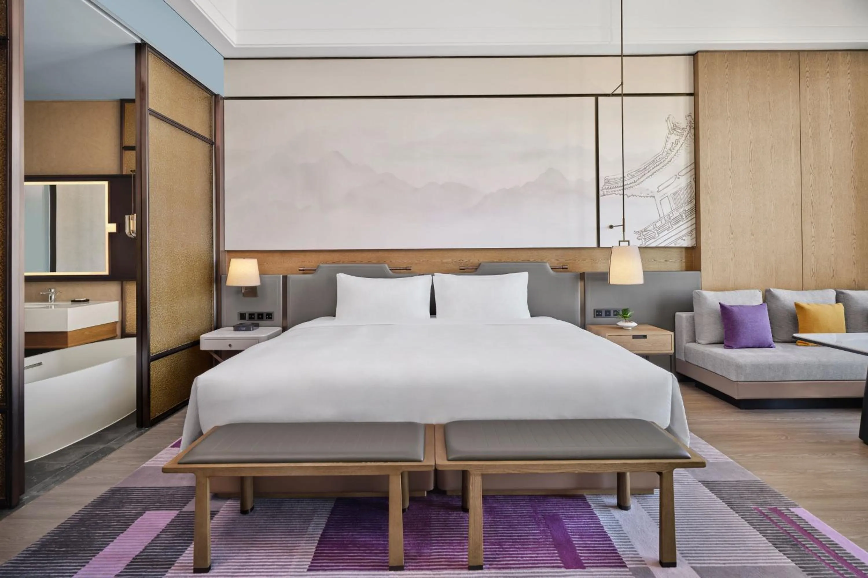 Photo of the whole room, Bed in JW Marriott Hotel Xi'an Southwest