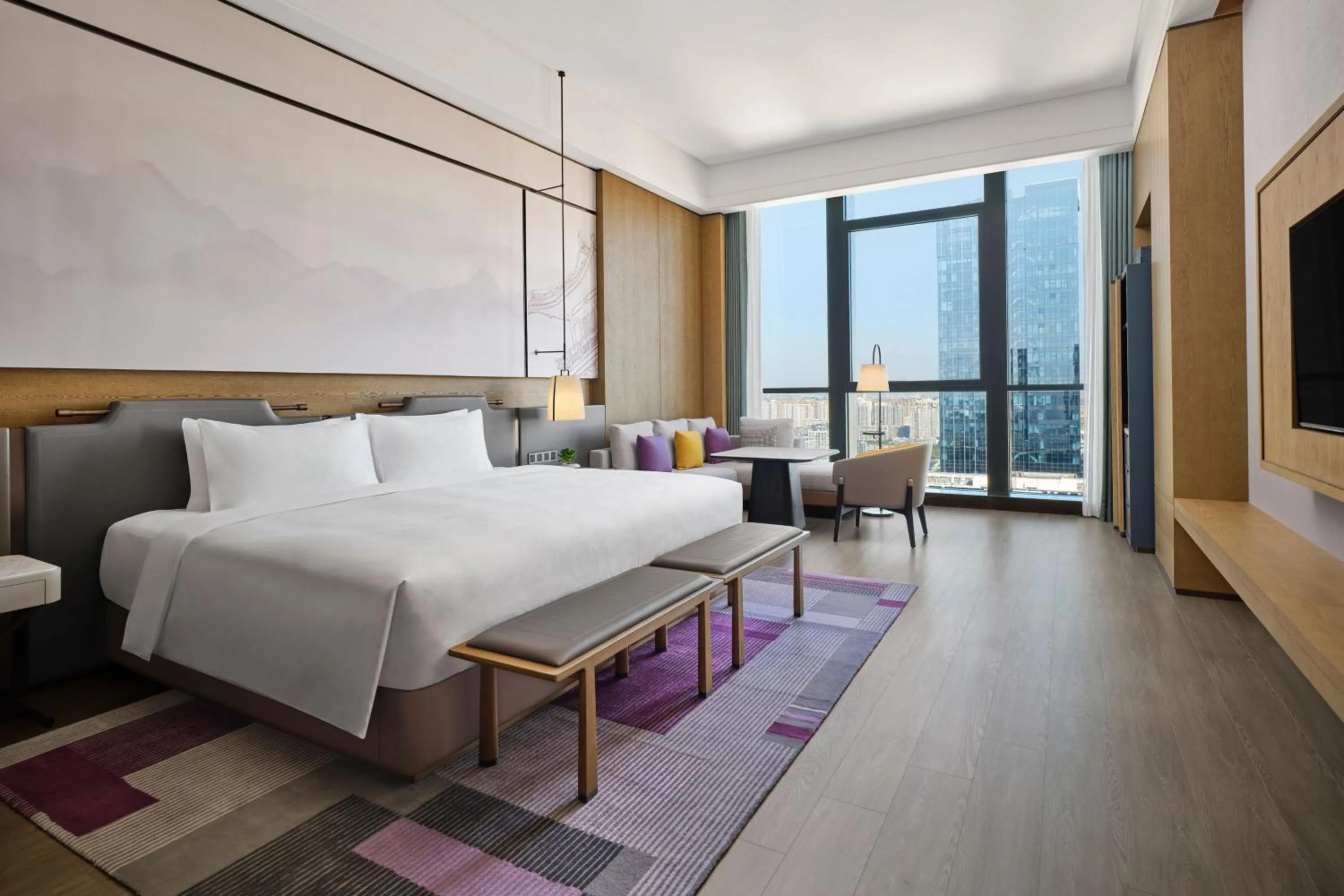 Photo of the whole room, Bed in JW Marriott Hotel Xi'an Southwest