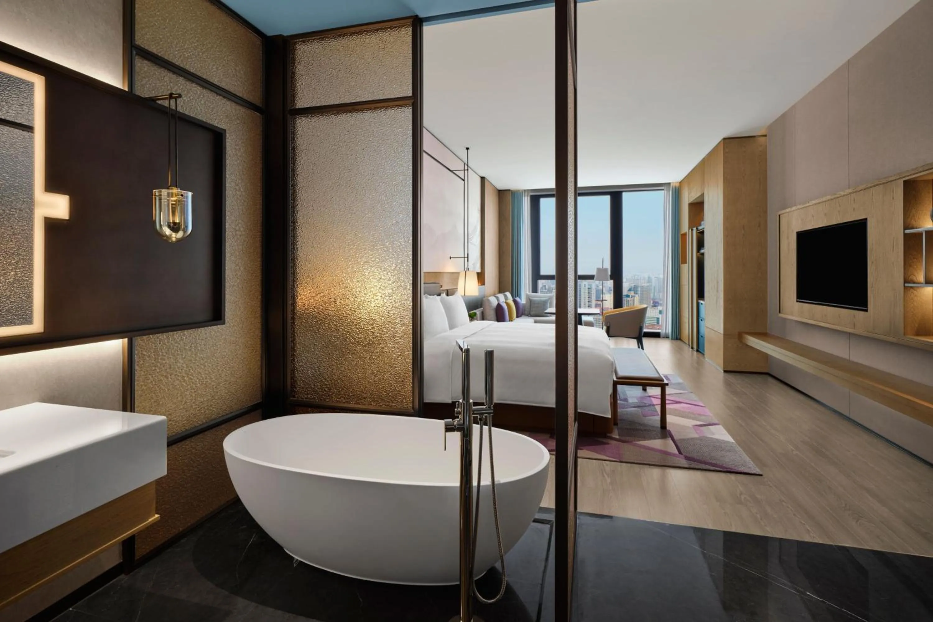 Photo of the whole room, Bed in JW Marriott Hotel Xi'an Southwest