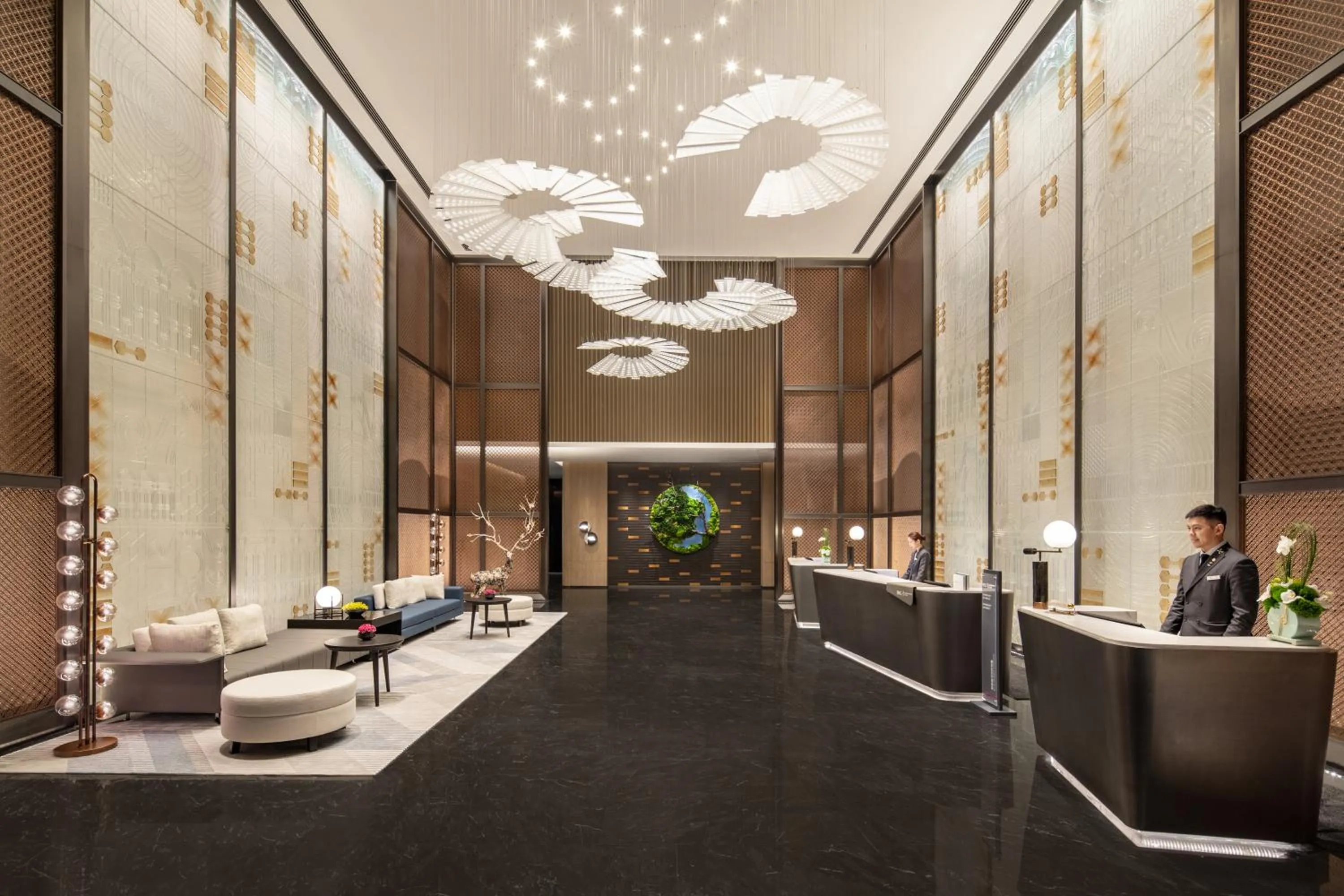 Lobby or reception in Crowne Plaza Jiangmen Binjiang by IHG