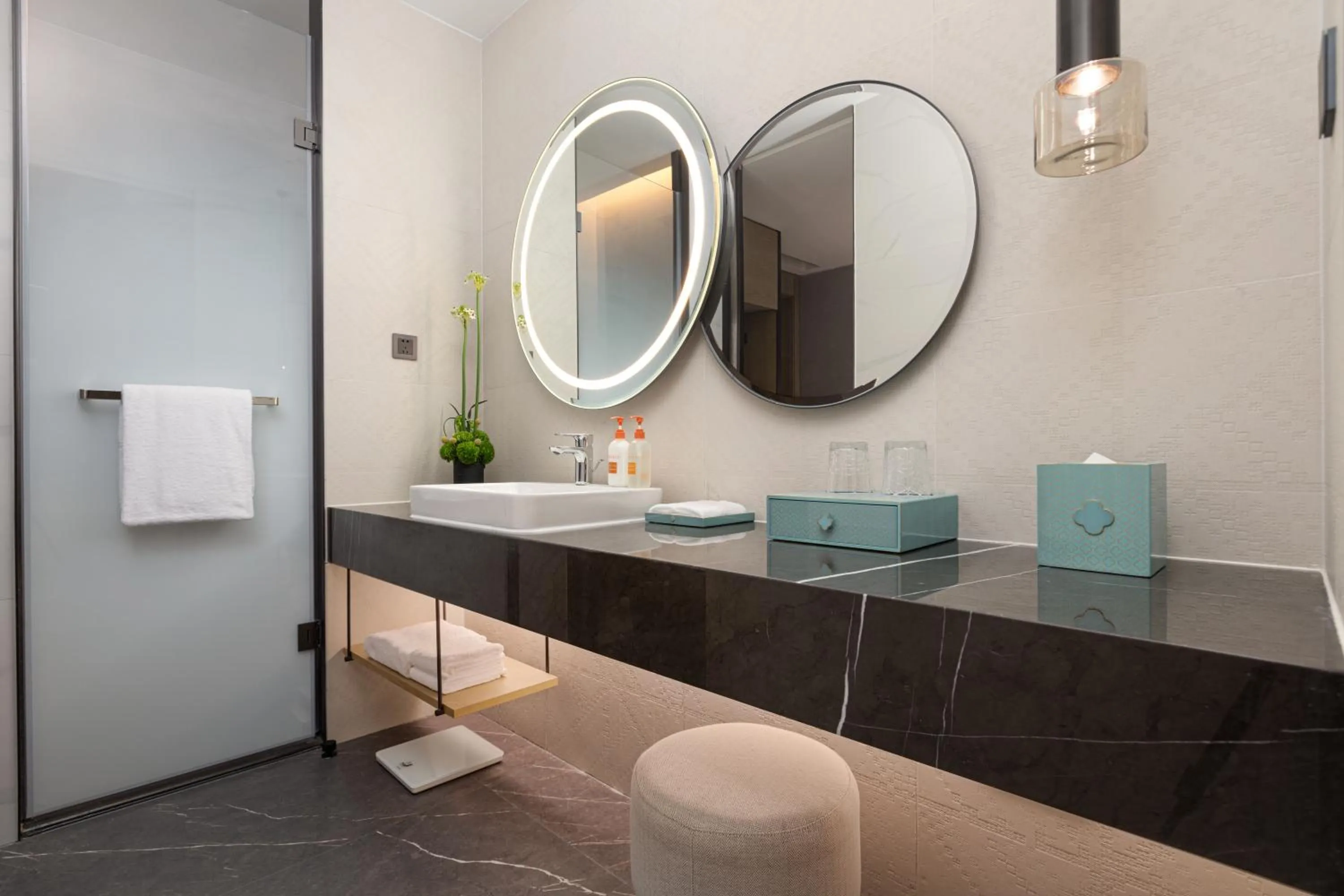 Bathroom in Crowne Plaza Jiangmen Binjiang by IHG