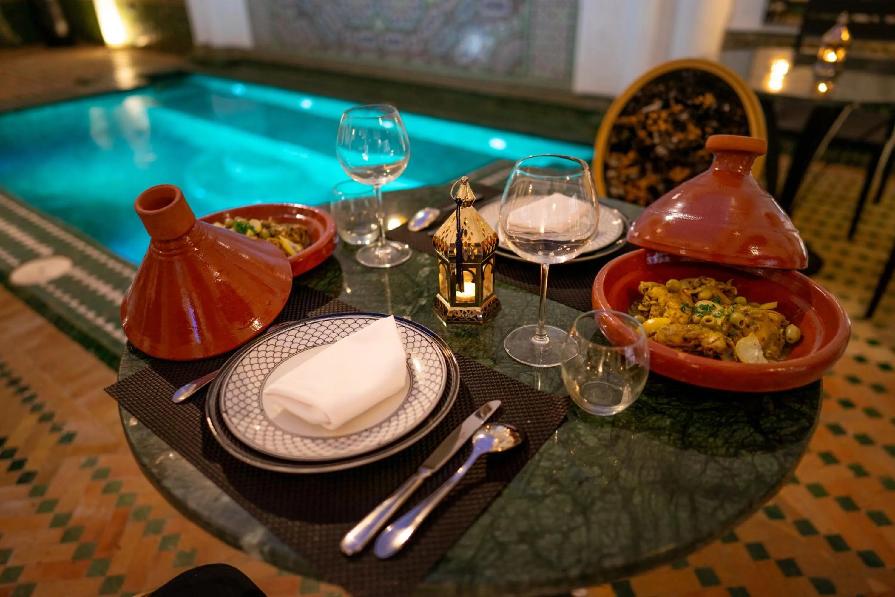 Food and drinks in The Grand Riad and Spa