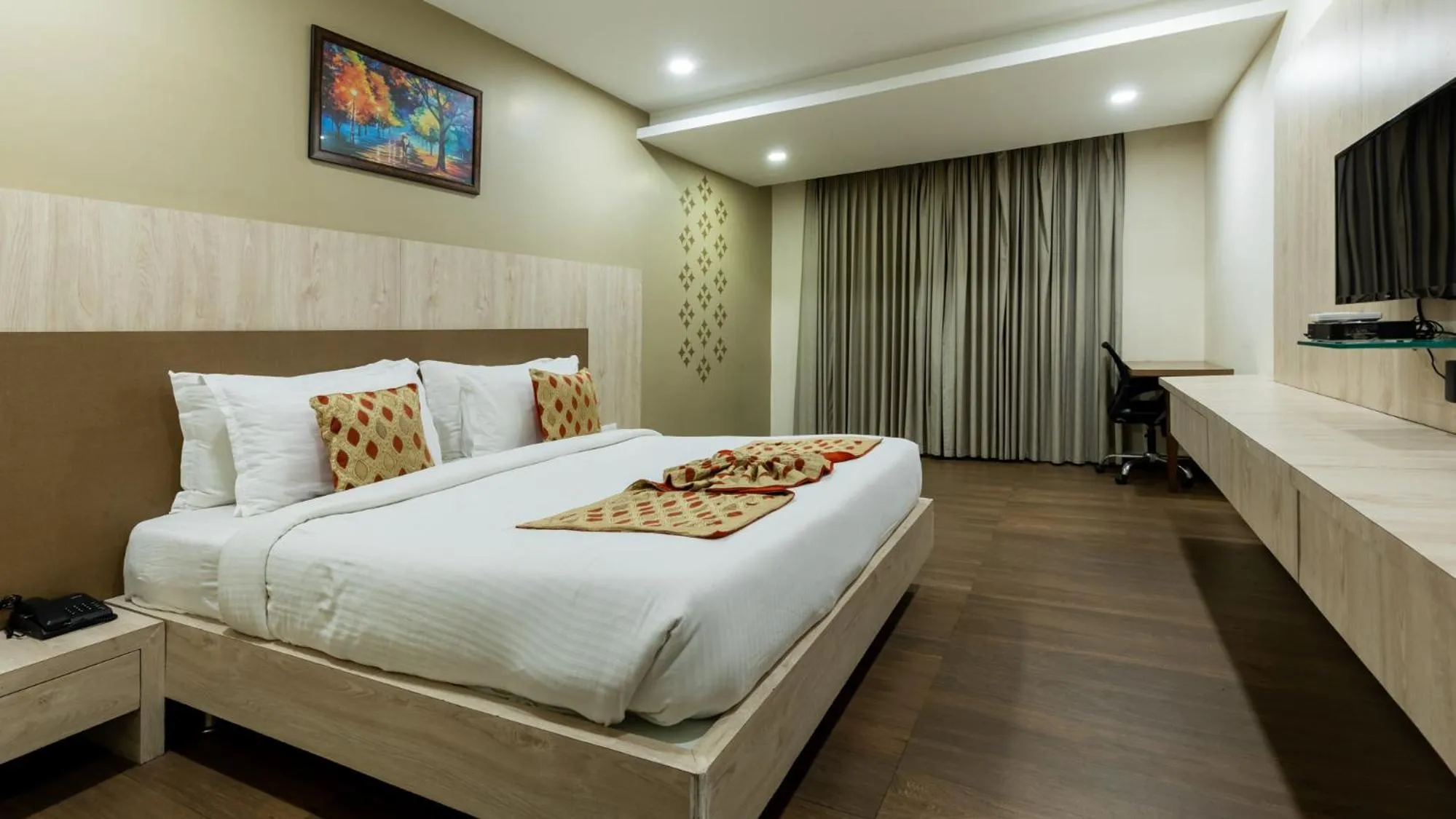 Bed in Monk's Nirvanaa Hotel & Resort