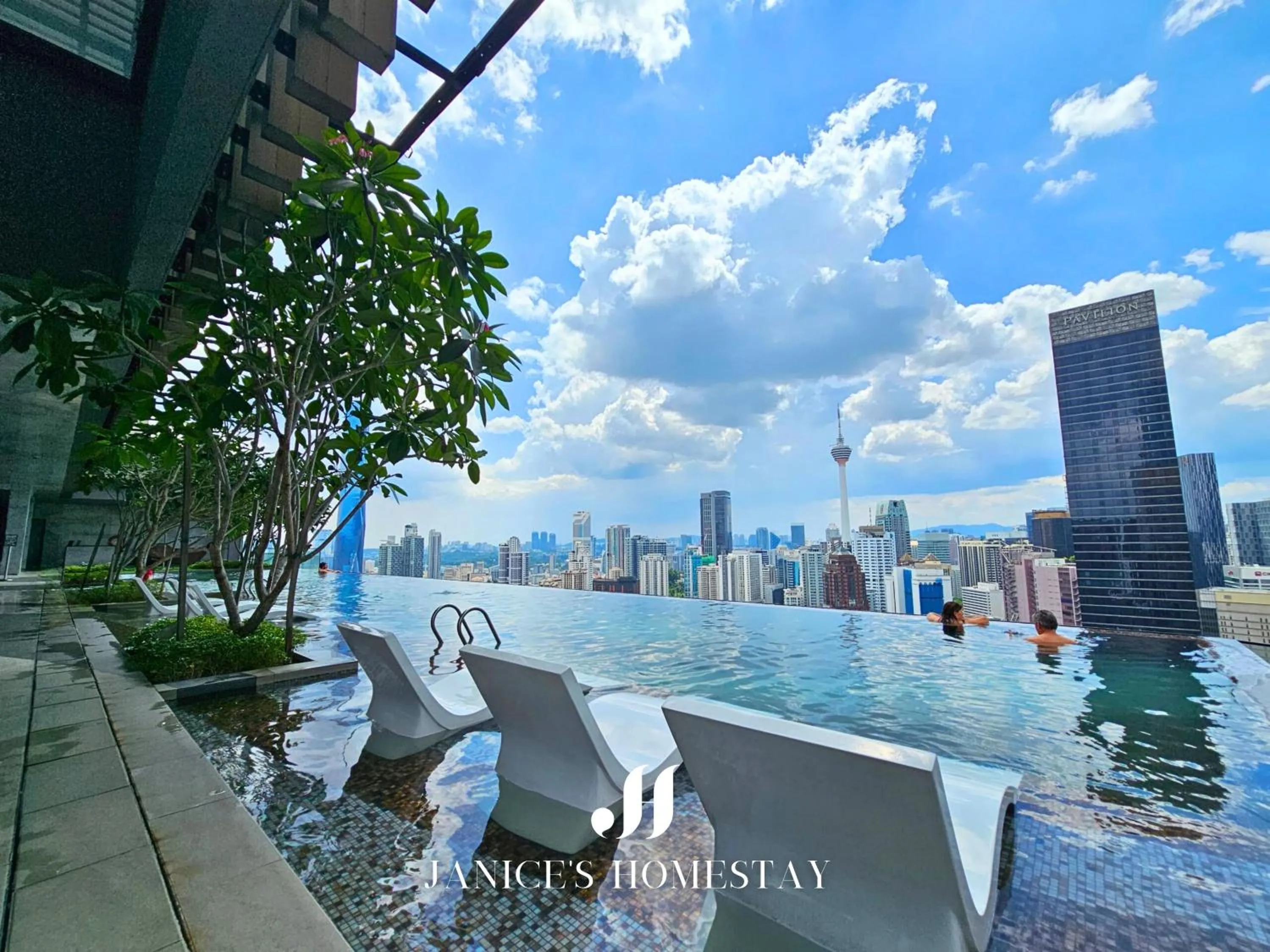 Swimming pool in Axon Residences Bukit Bintang by Janice's Homestay