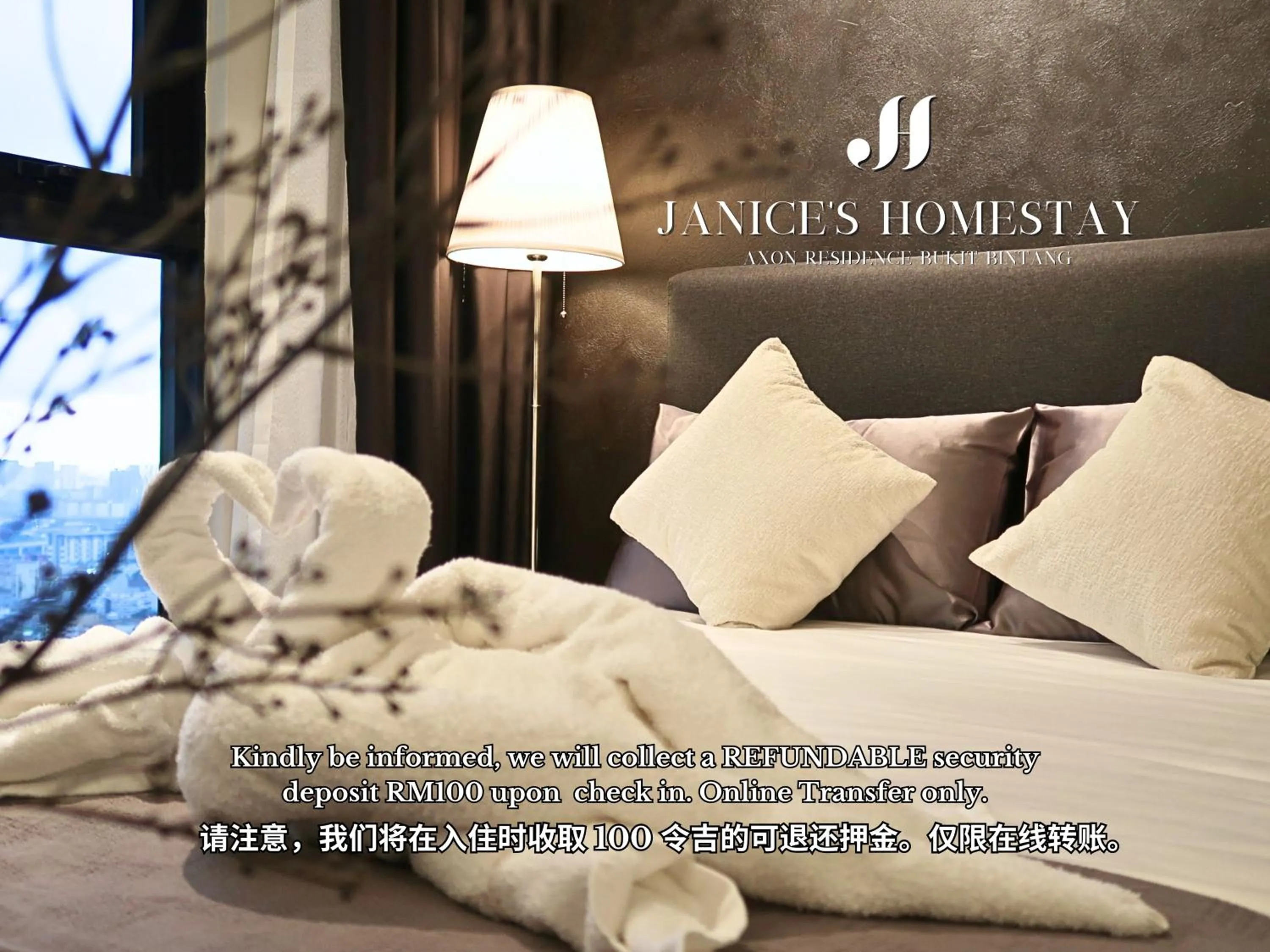 Bed in Axon Residences Bukit Bintang by Janice's Homestay