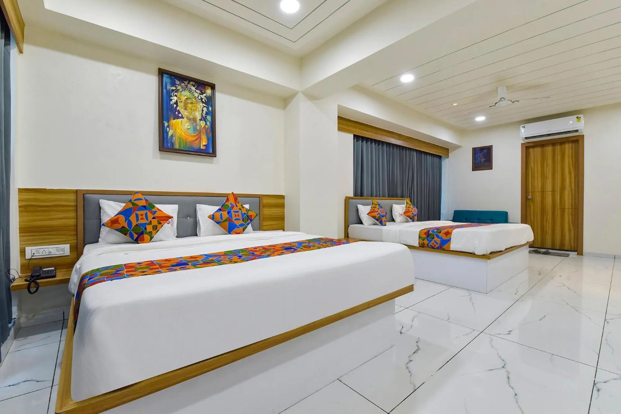 Bedroom, Bed in FabHotel Bliss