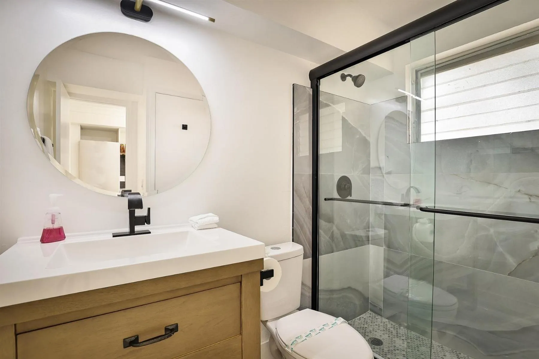 Bathroom in La Mer Suites