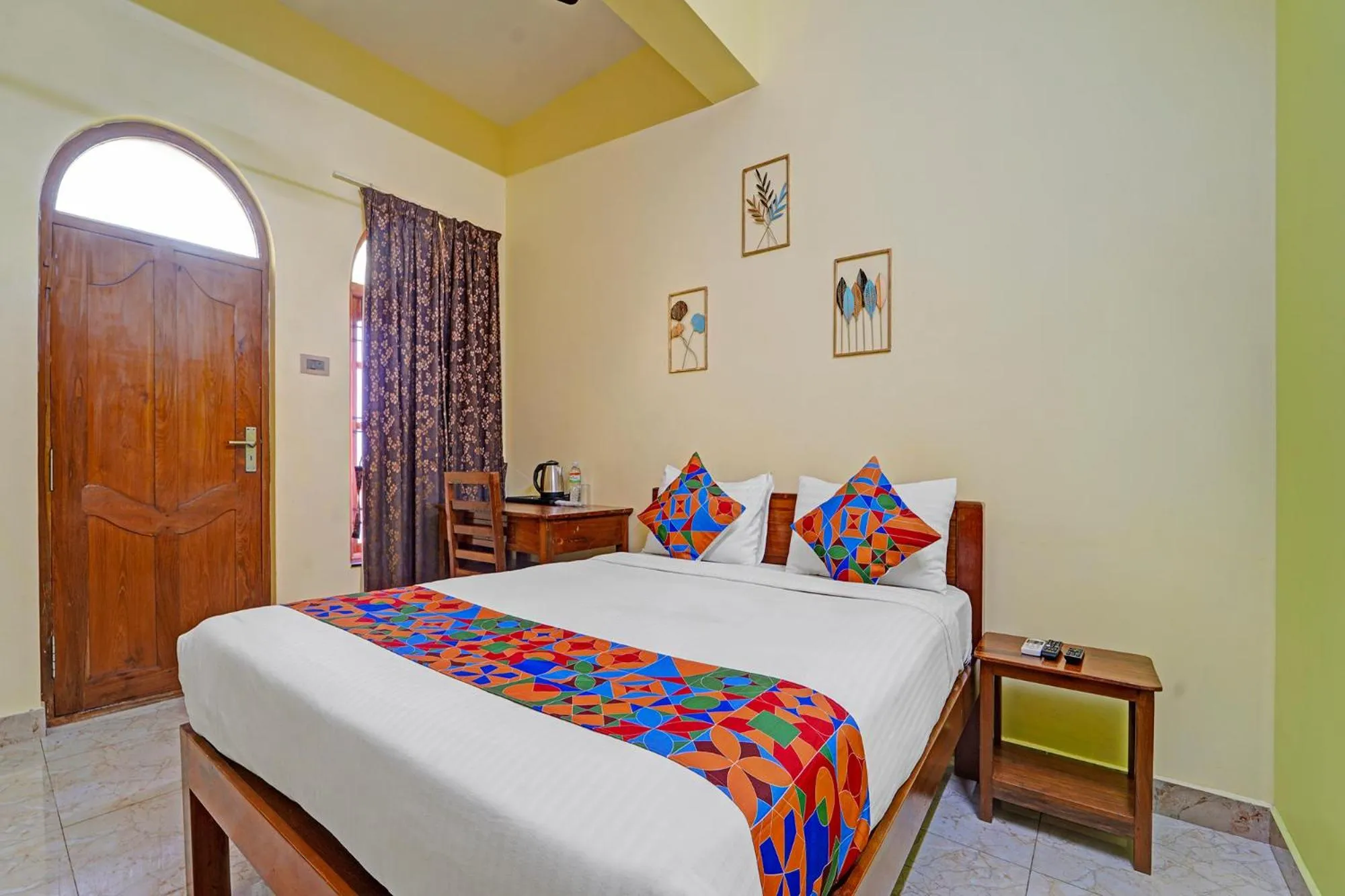 Bed in FabHotel Martine's Residency - French Colony, 5 Mins from Rock Beach